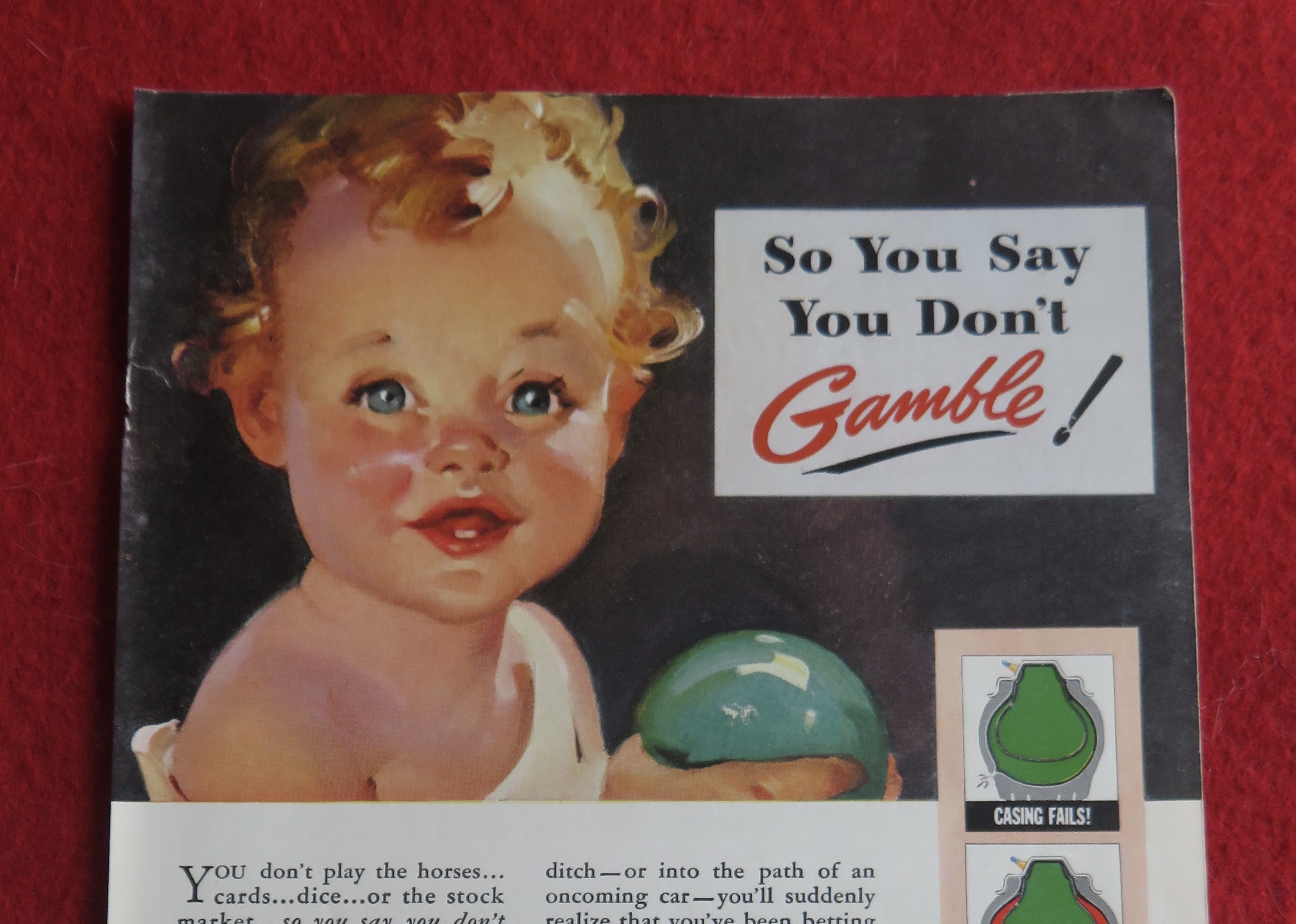 1940 Good Year Lifeguard Tires with Little Baby's Face
