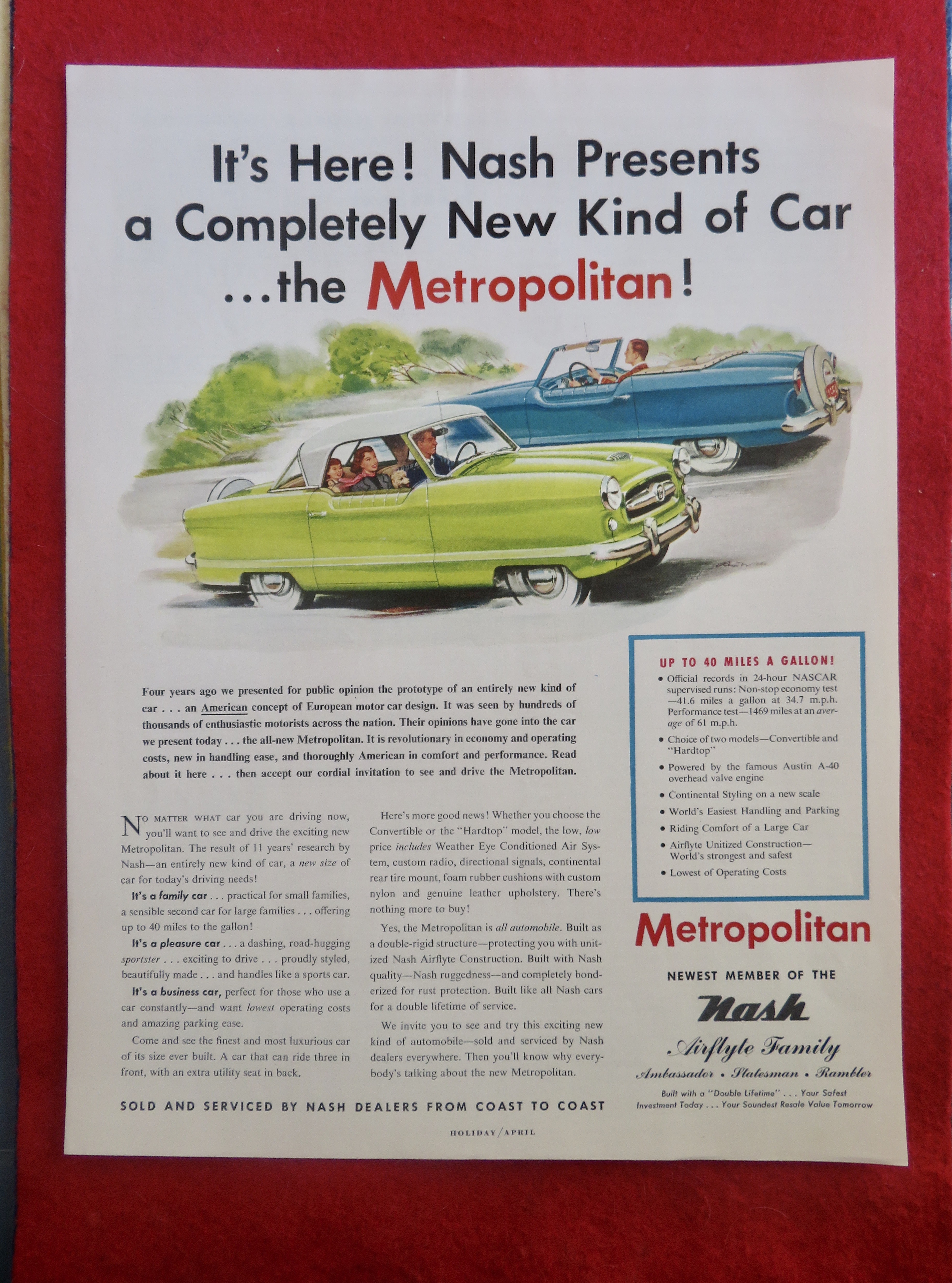 1950's Nash Automobile with The Metropolitan