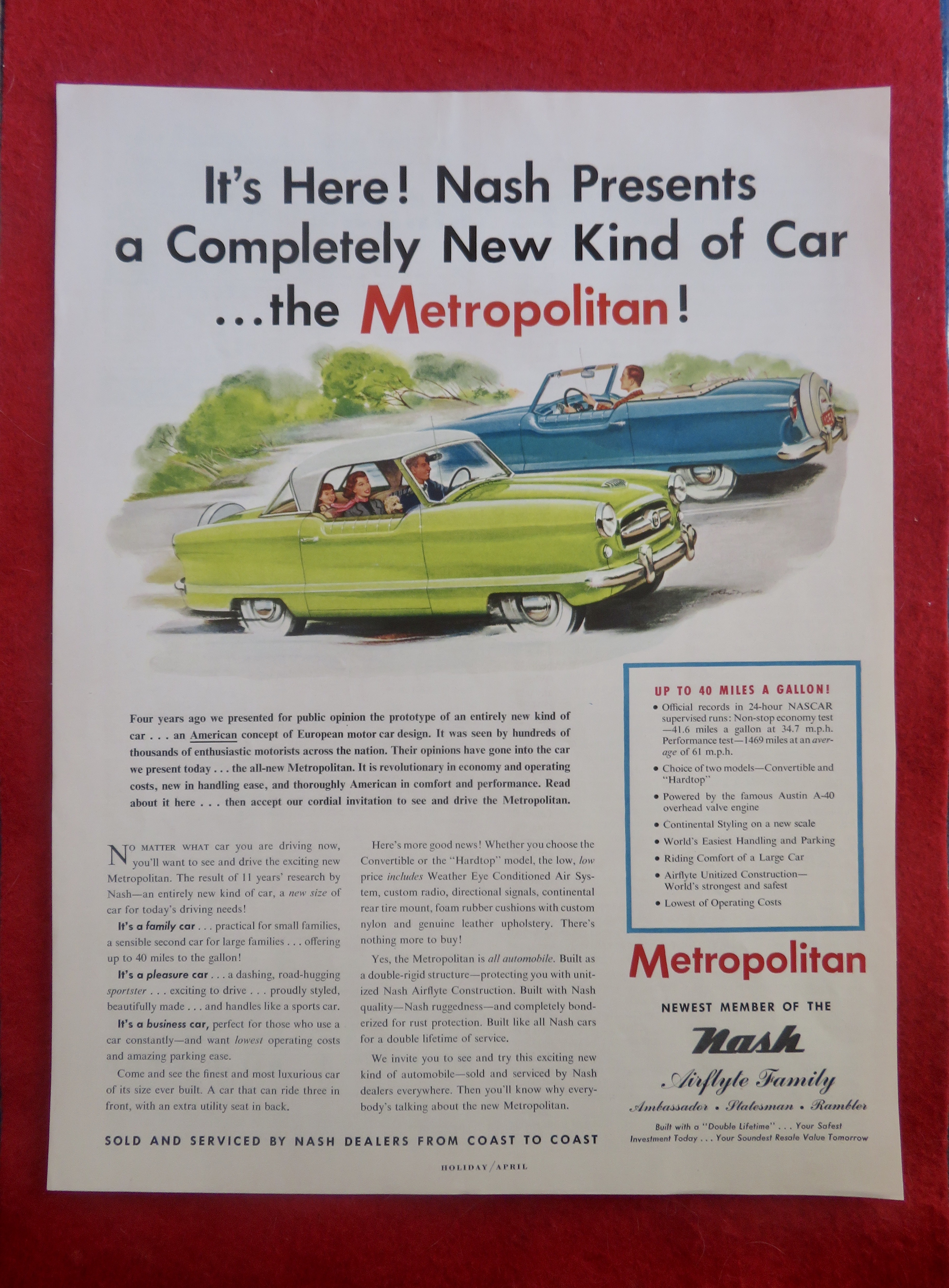 1950's Nash Automobile with The Metropolitan