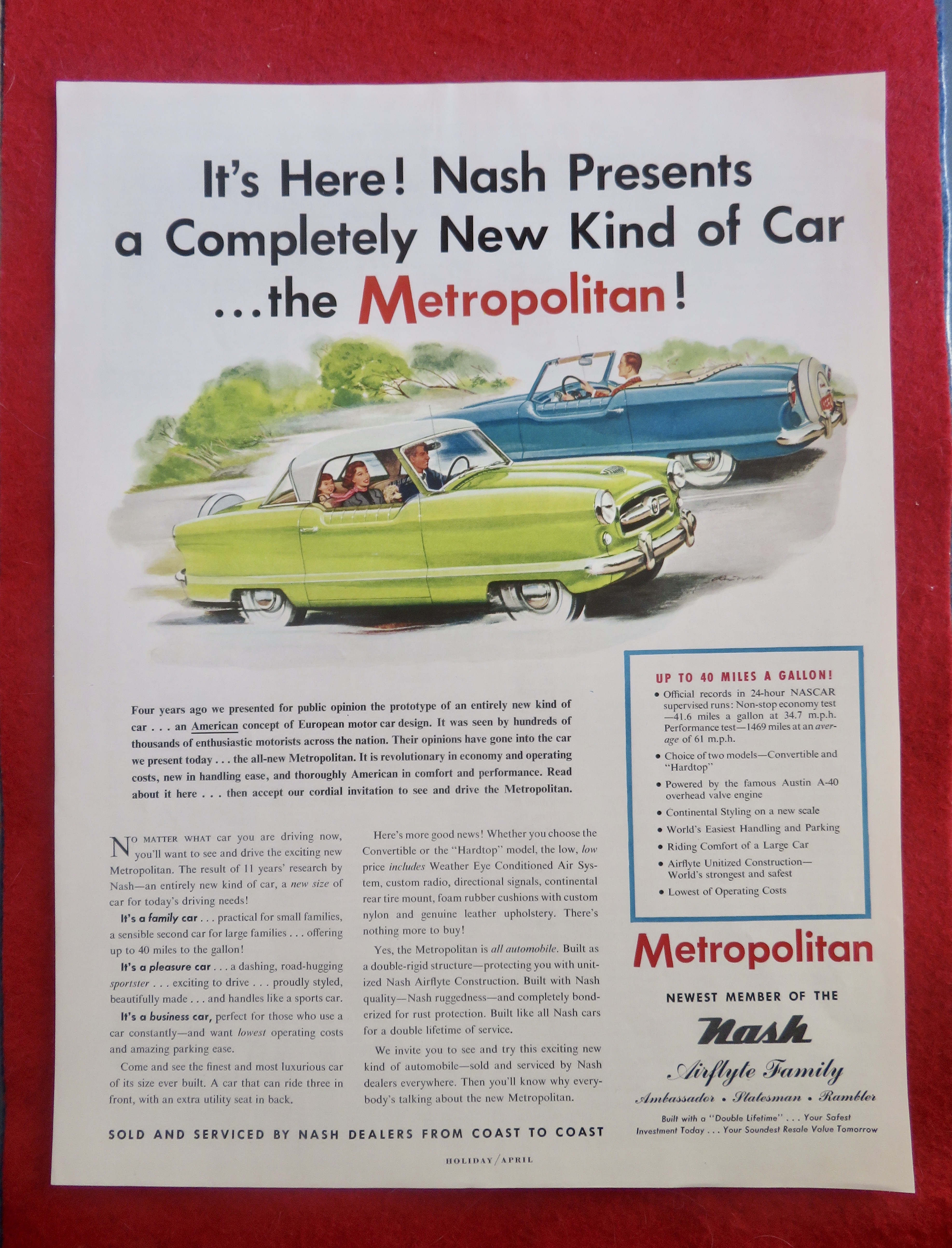 1950's Nash Automobile with The Metropolitan