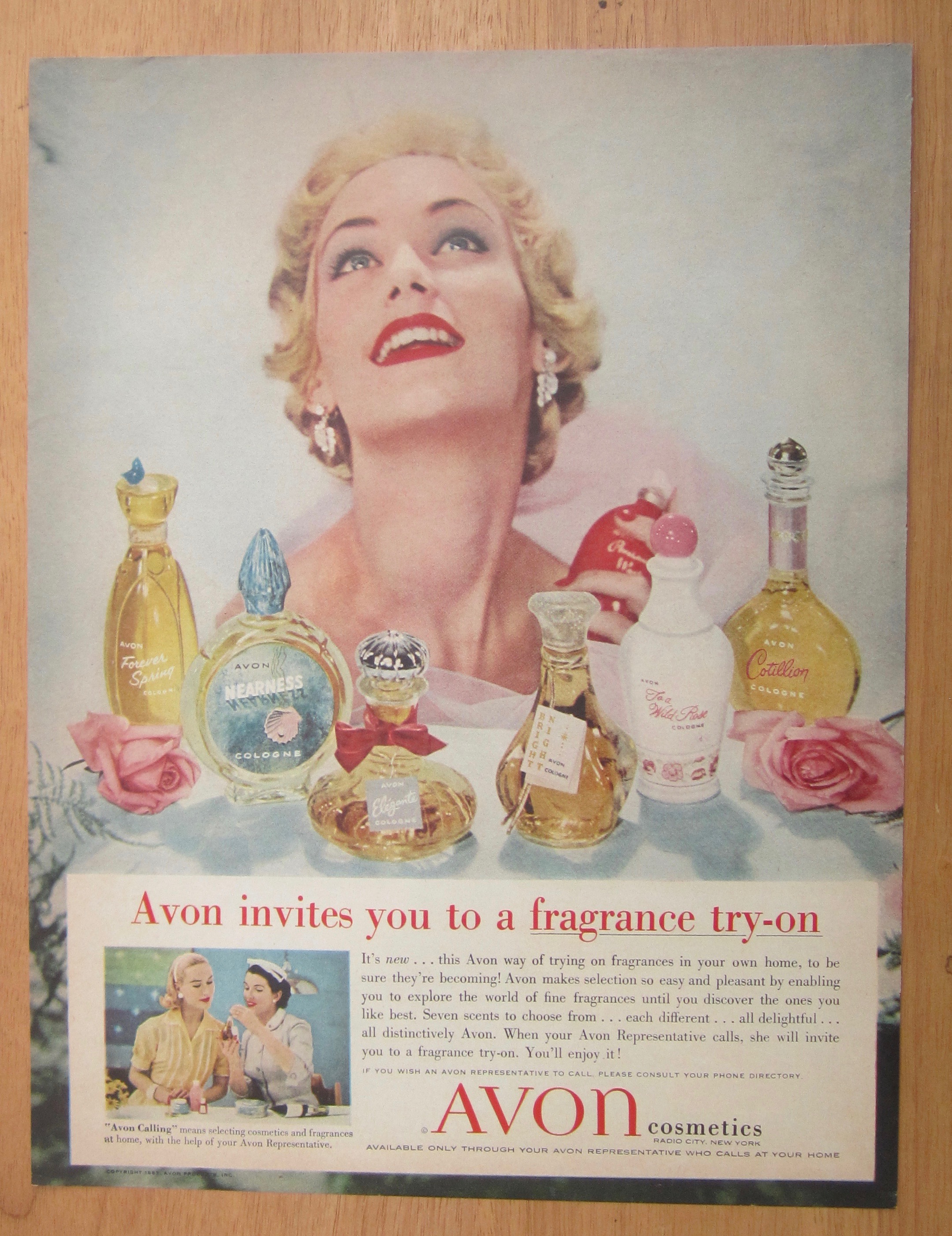 1957 Avon Cosmetics with Variety of Fragrances
