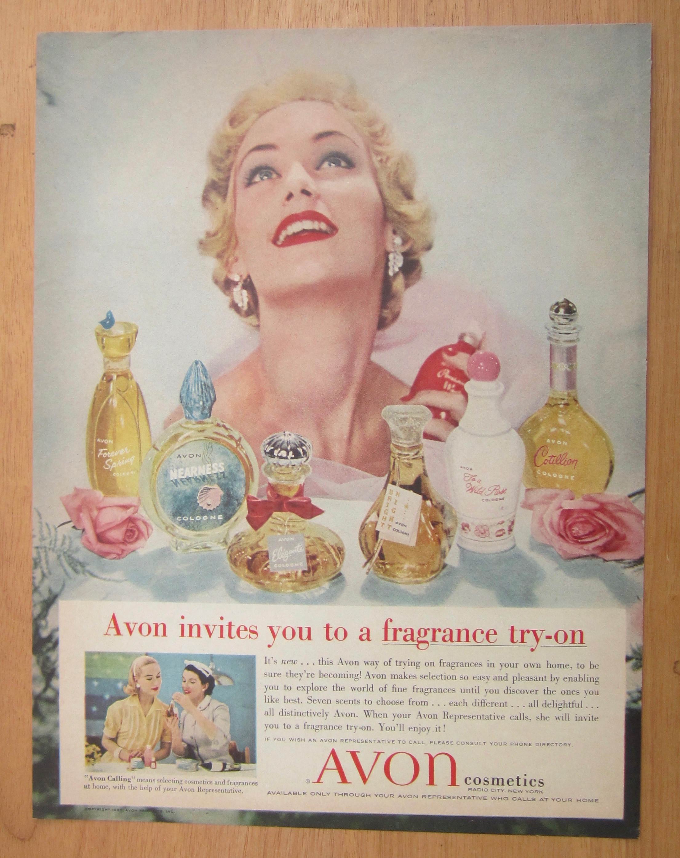 1957 Avon Cosmetics with Variety of Fragrances