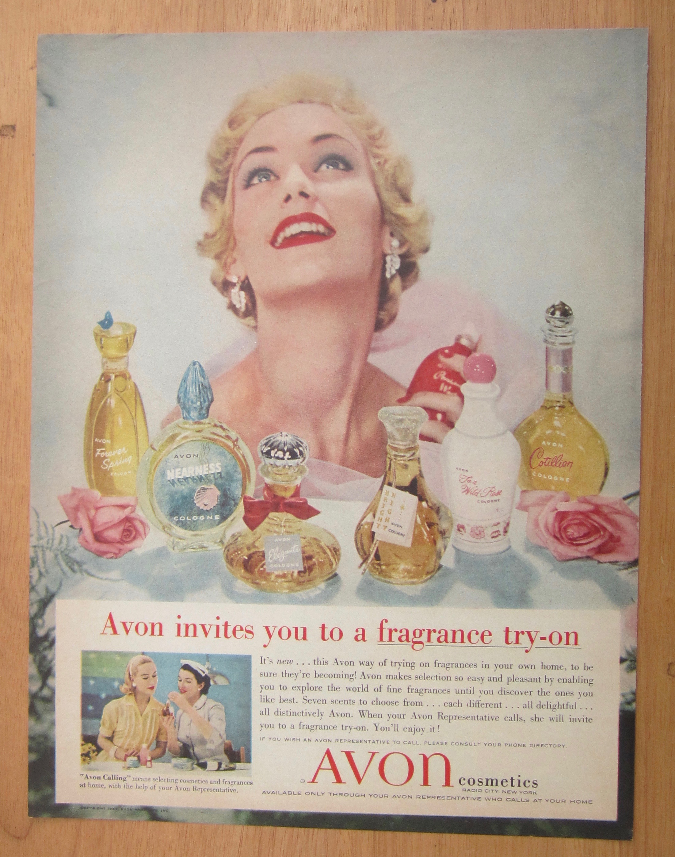 1957 Avon Cosmetics with Variety of Fragrances