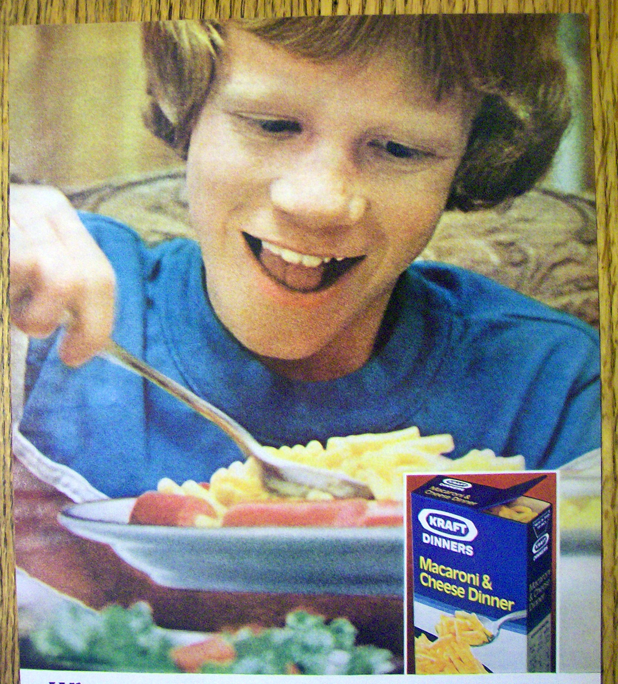1978 Kraft Macaroni & Cheese with Boy Eating