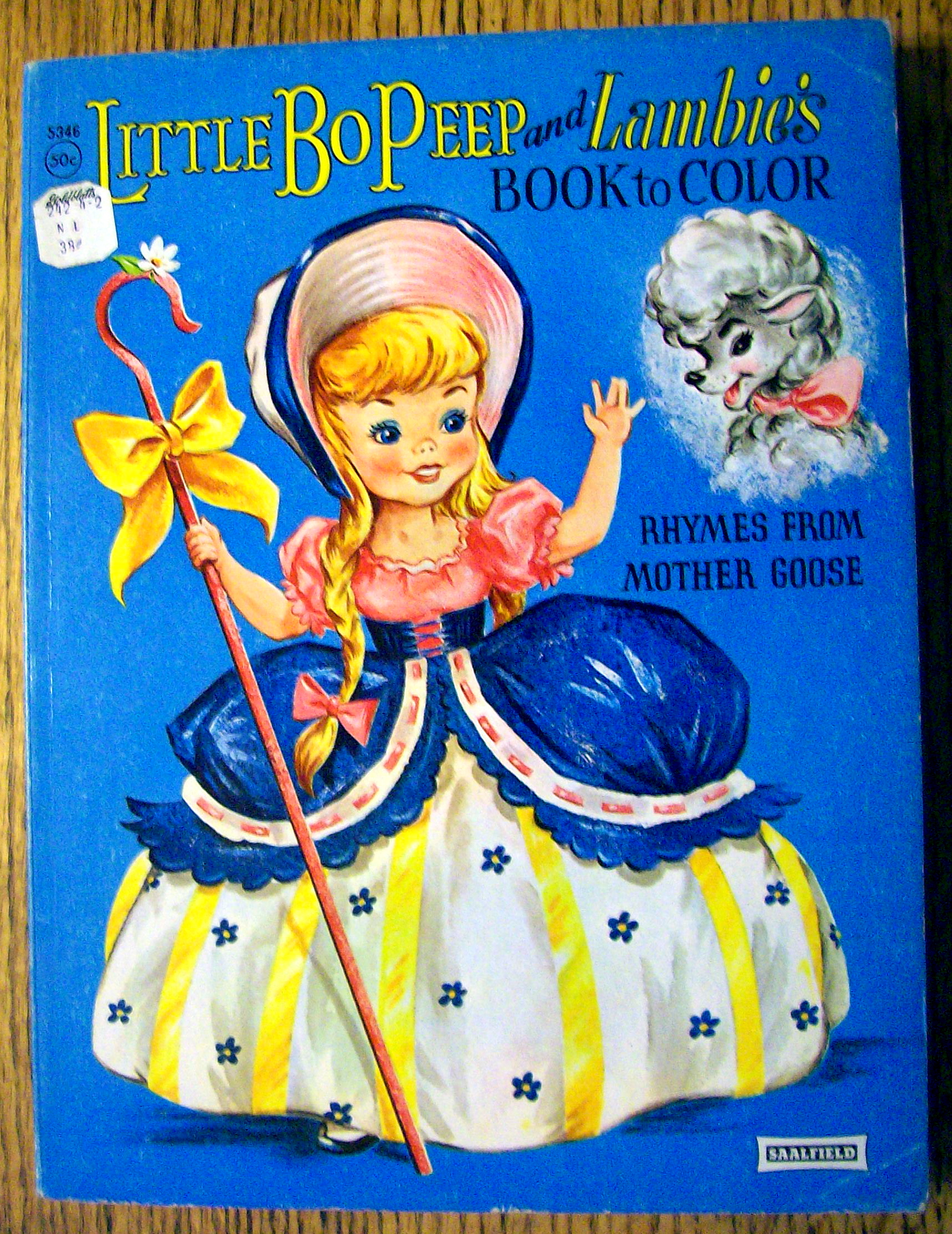 Little Bo Peep And Lambie's Book To Color 1960's