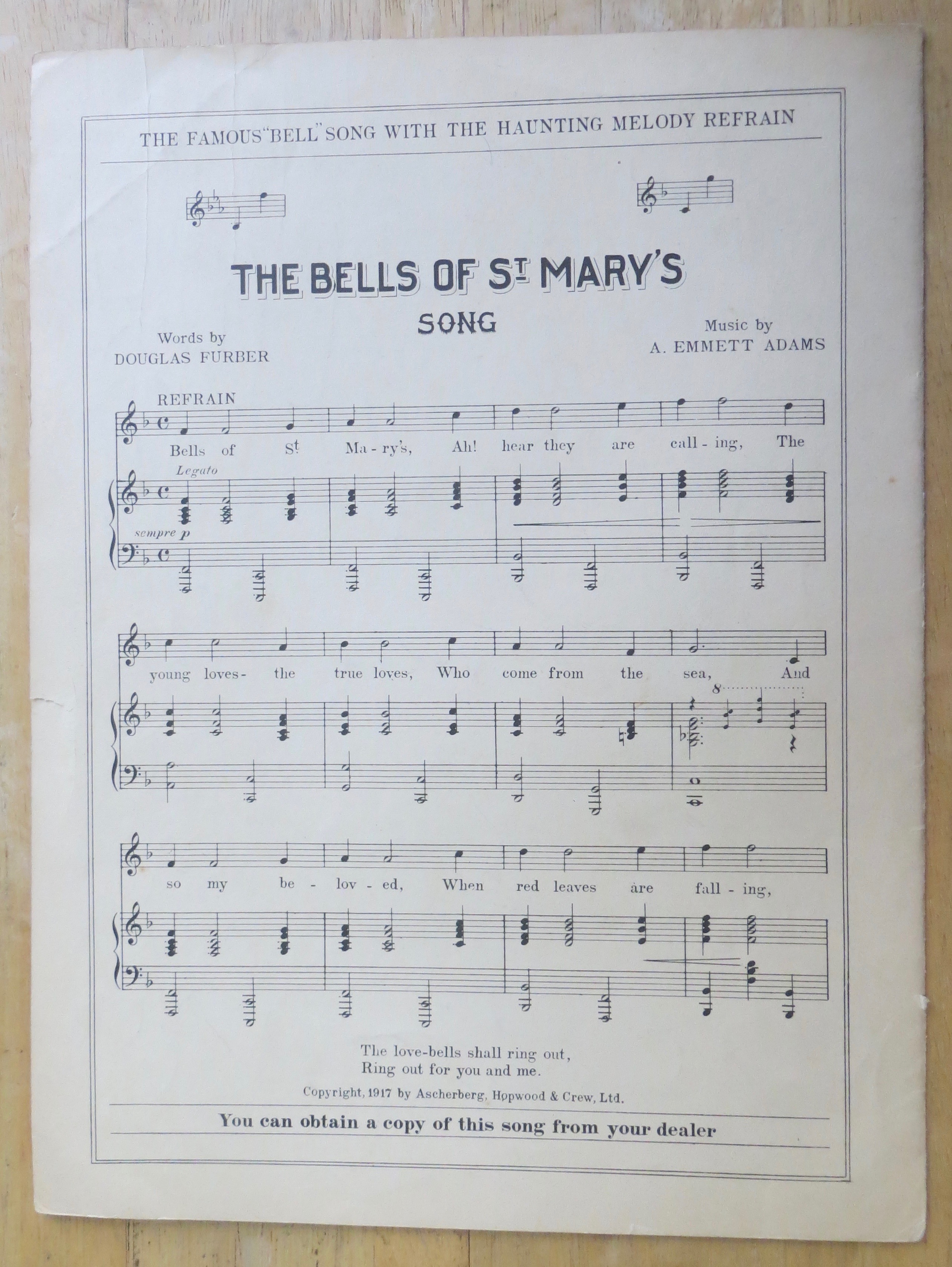 1899 Slave Song Sheet Music
