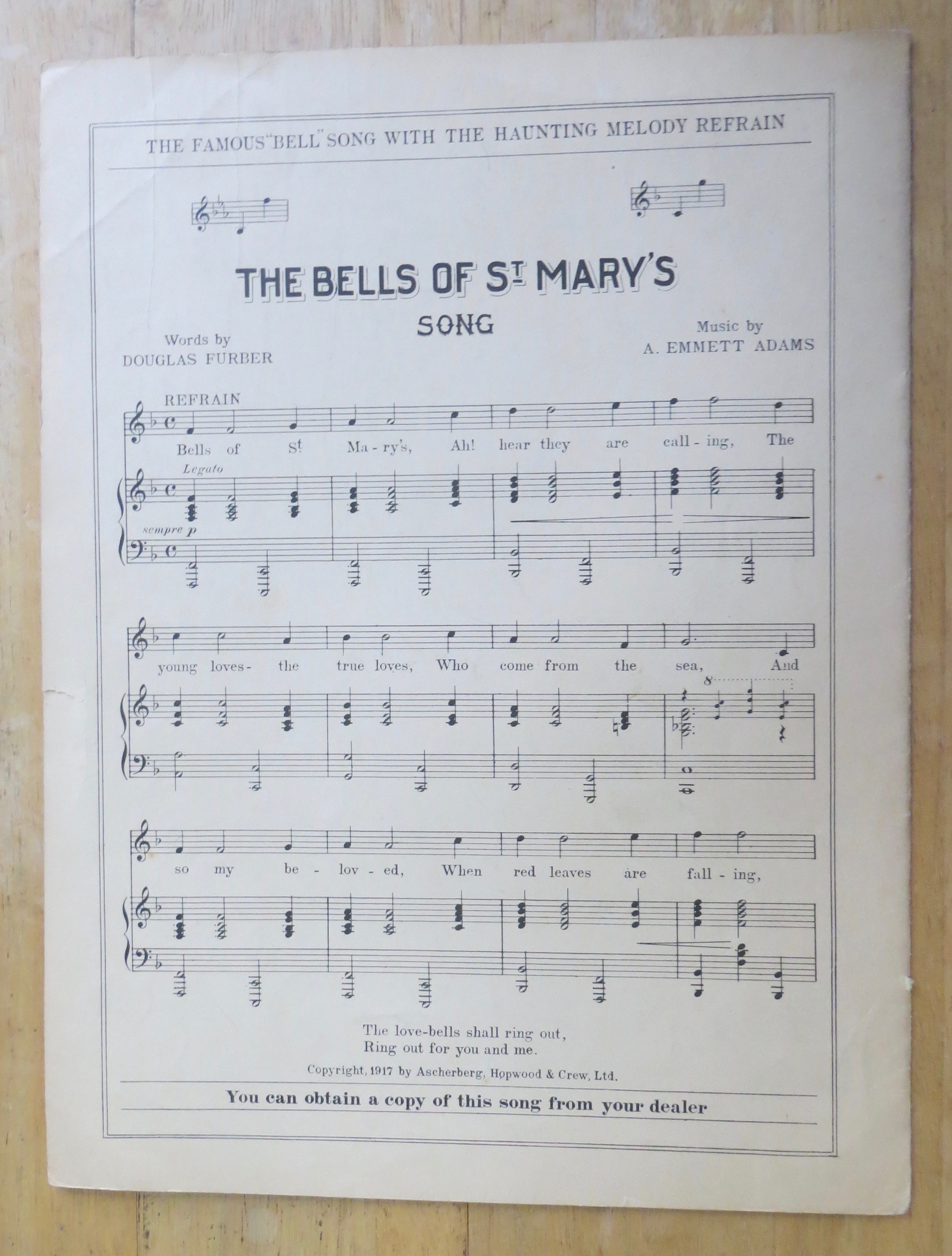 1899 Slave Song Sheet Music