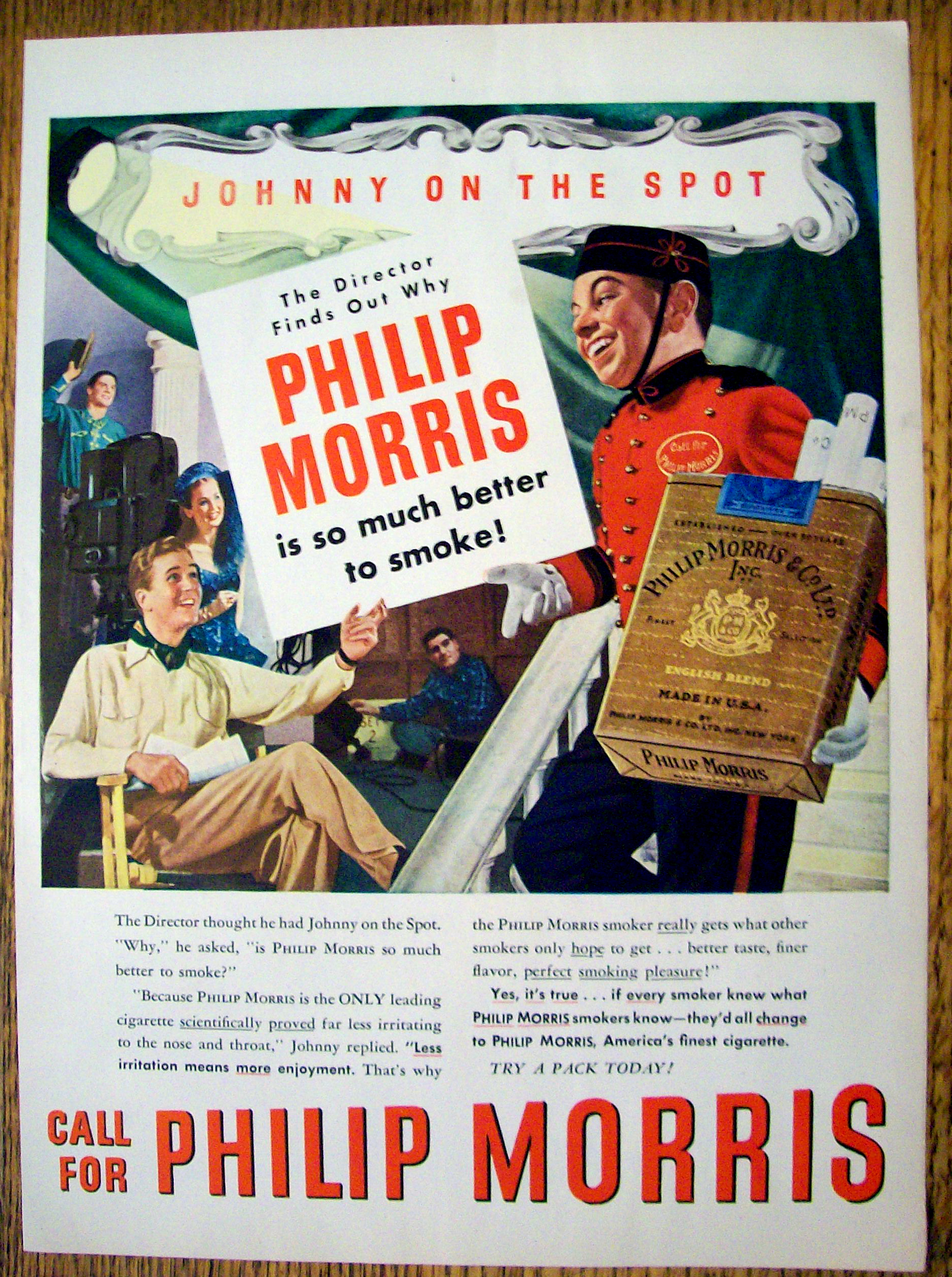 1947 Philip Morris with Johnny On The Spot