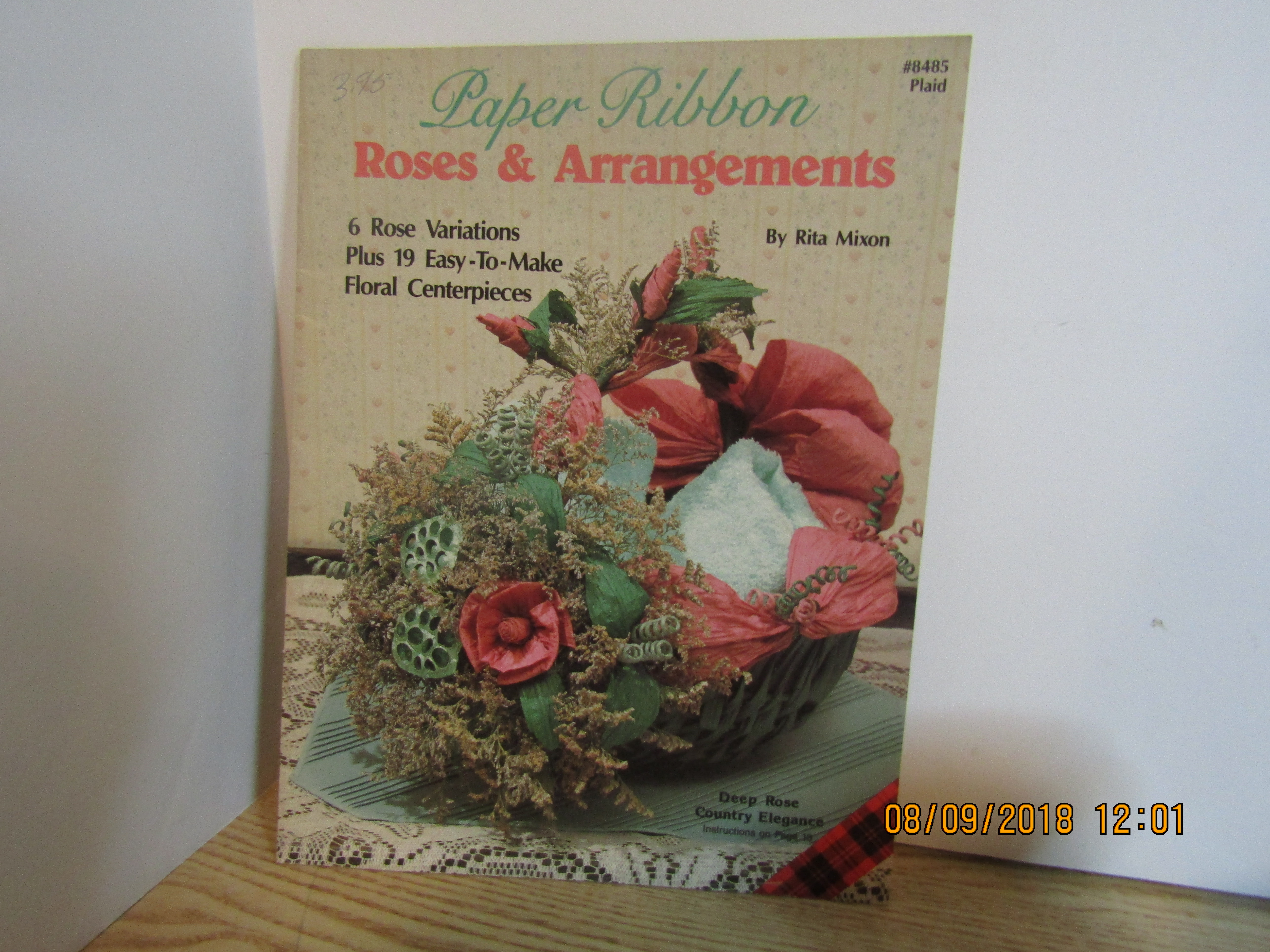 Plaid Book Paper Ribbon Roses & Arrangements  #8485