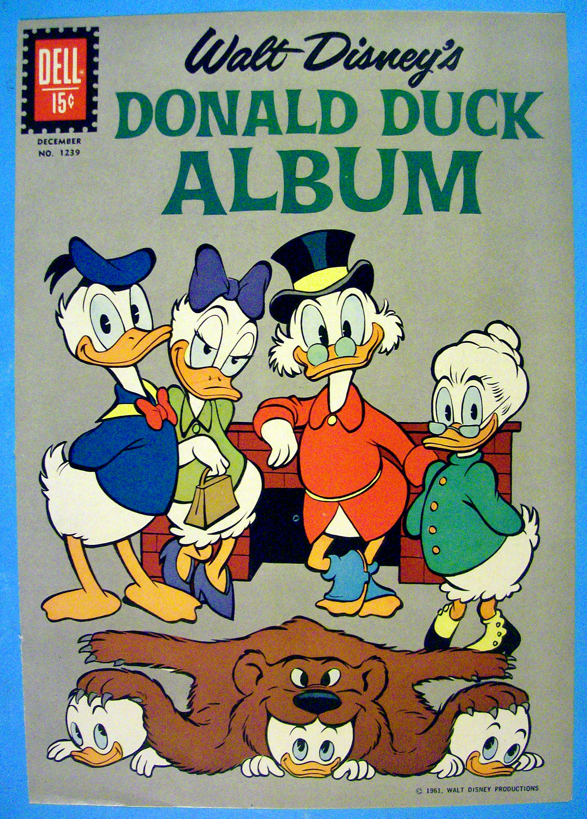 Donald Duck Album Comic Cover #1239 December 1961