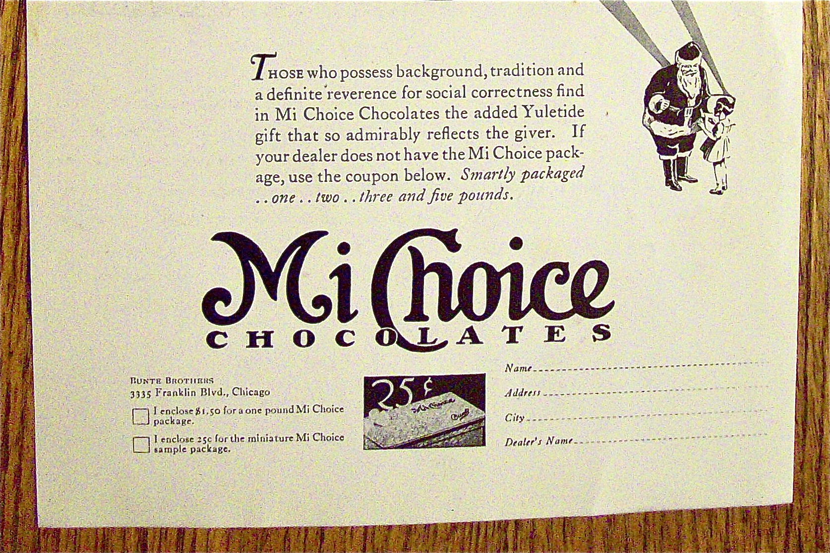 1929 Bunte Mi Choice Chocolates with Box Of Candy