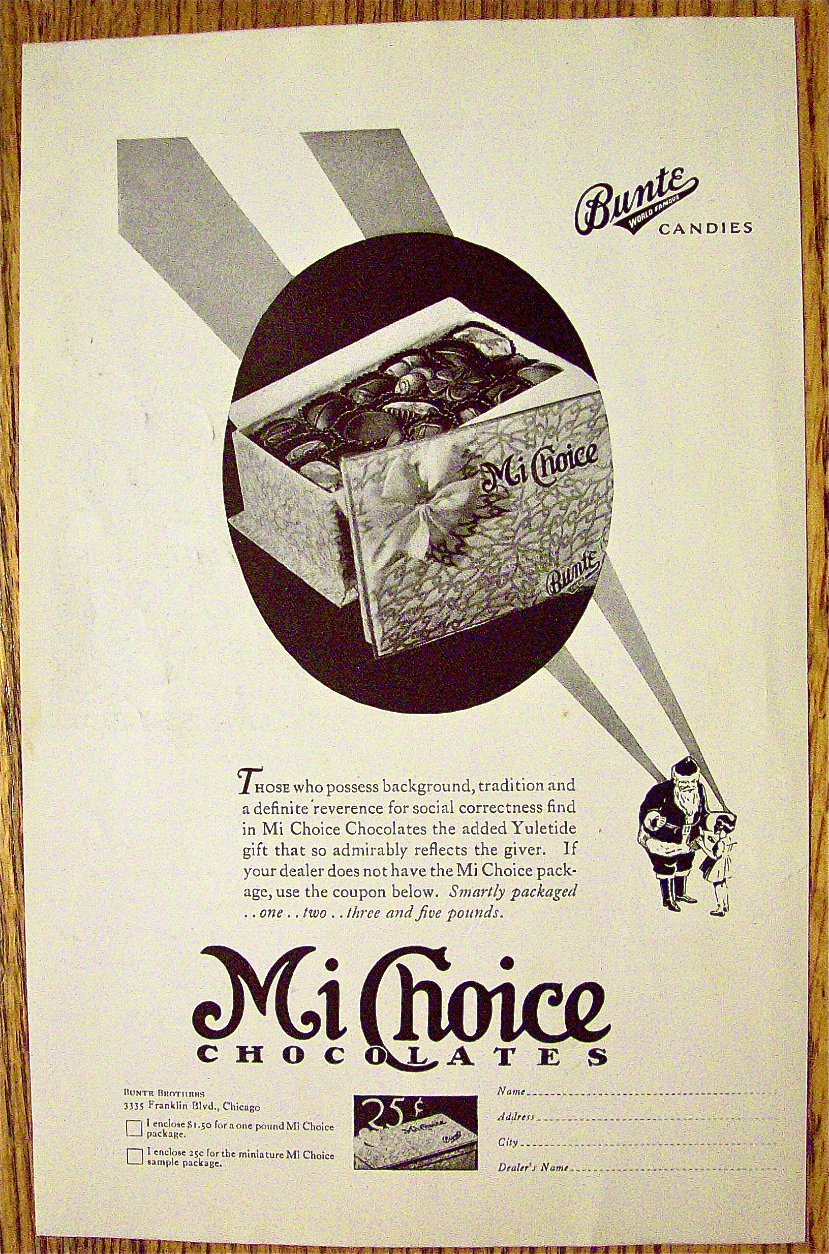 1929 Bunte Mi Choice Chocolates with Box Of Candy