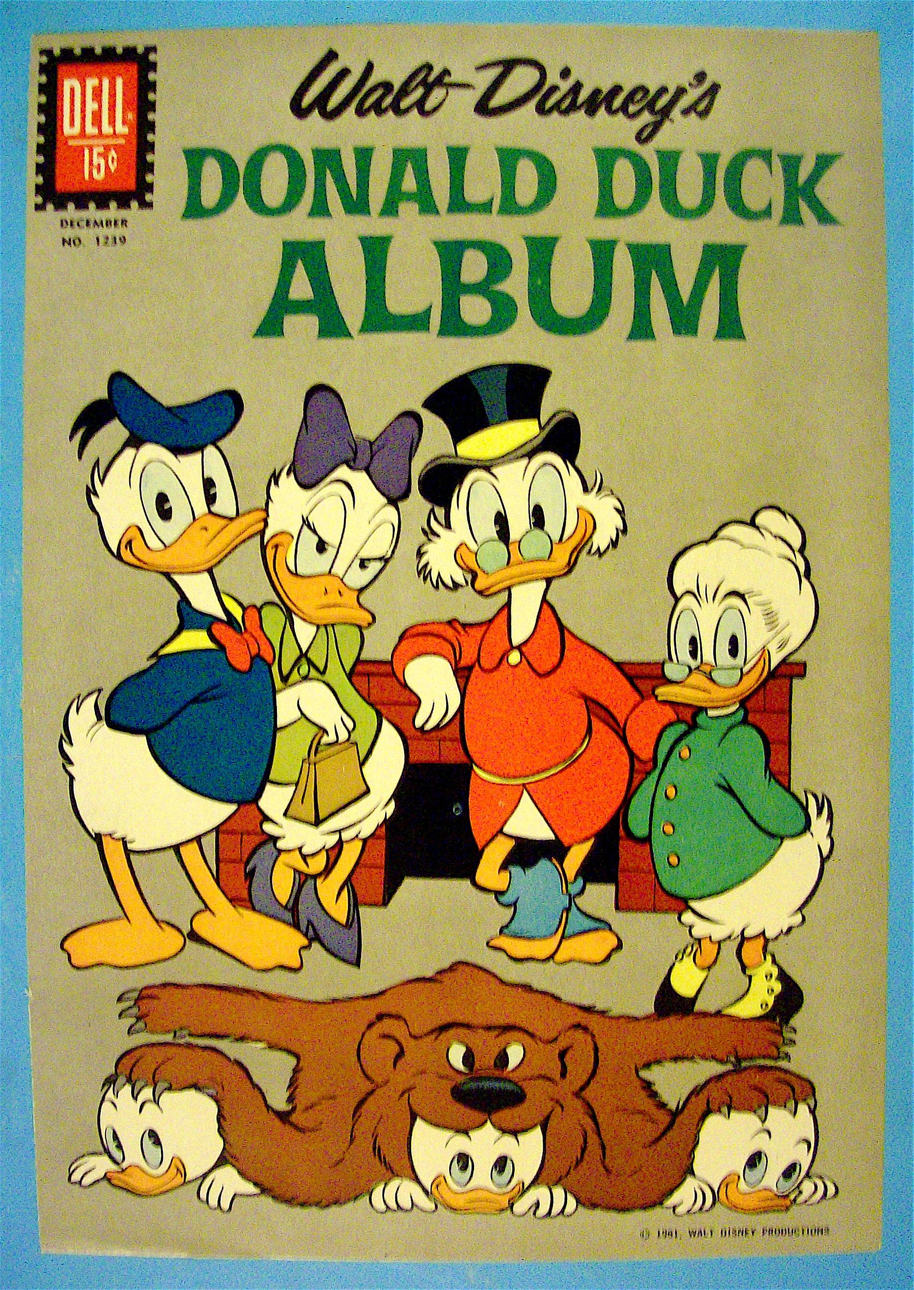 Donald Duck Album Comic Cover #1239 December 1961