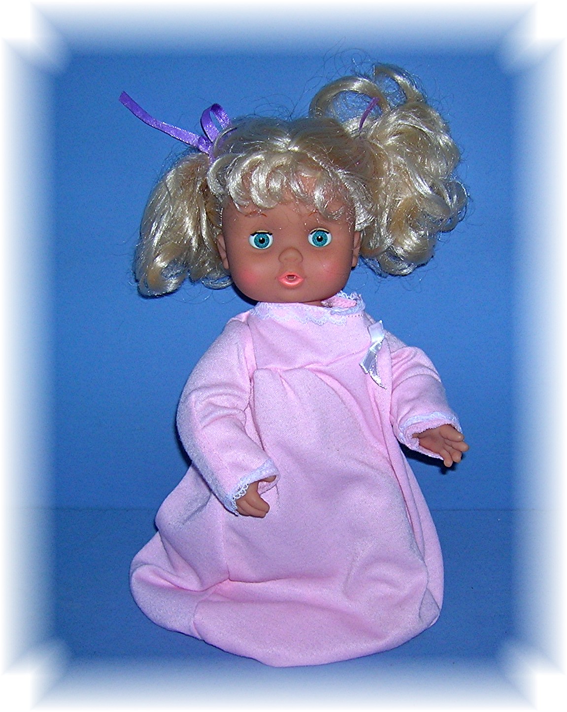 11 1/2 Inch Blonde Blue Eyed Doll