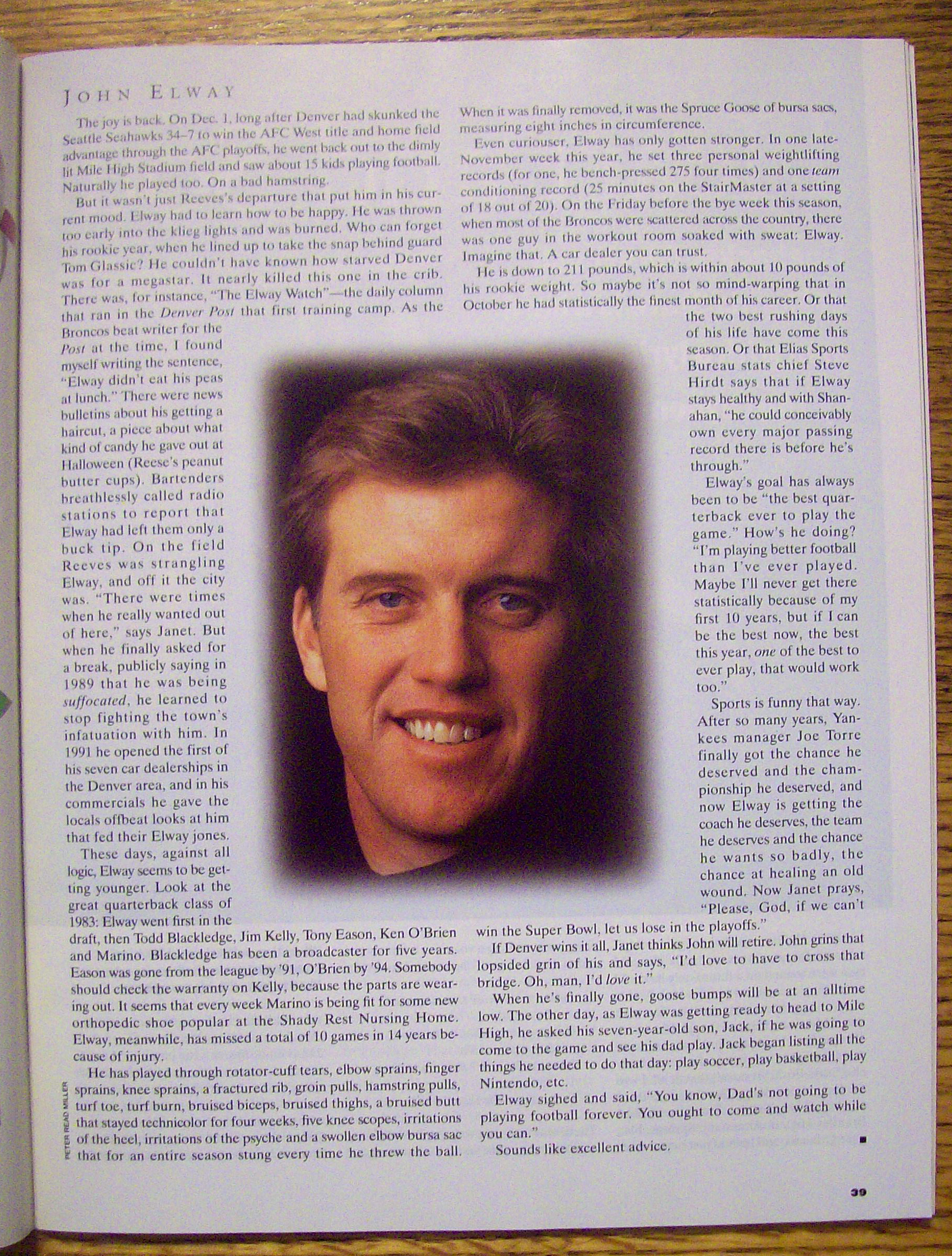 Sports Illustrated Magazine-1996-1997-John Elway