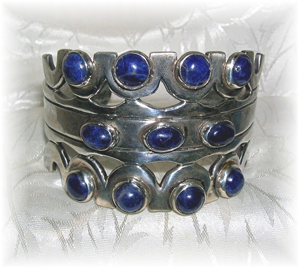 Taxco Mexico  Sterling Silver Lapis Eagle 3 SMM