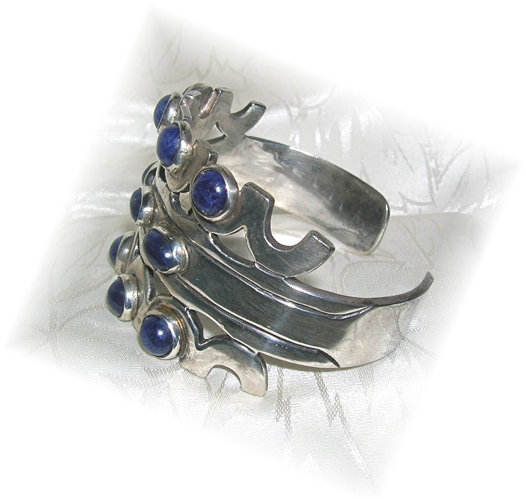 Taxco Mexico  Sterling Silver Lapis Eagle 3 SMM
