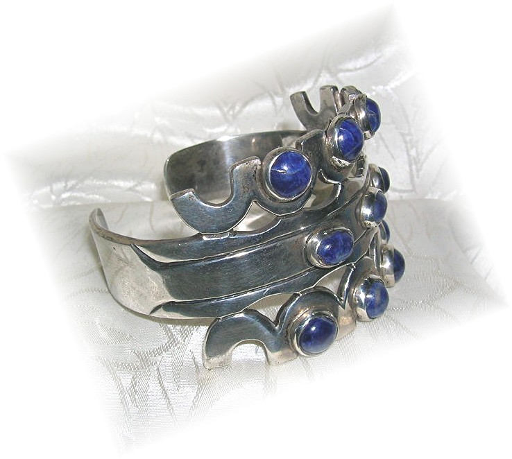 Taxco Mexico  Sterling Silver Lapis Eagle 3 SMM