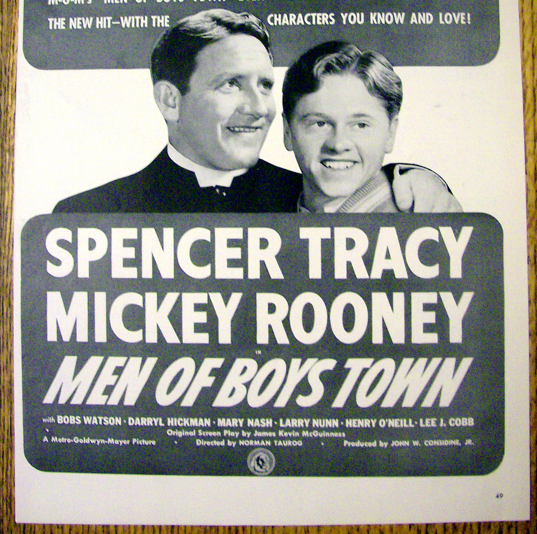 1941 Men of Boys Town w/ Spencer Tracy & Mickey Rooney