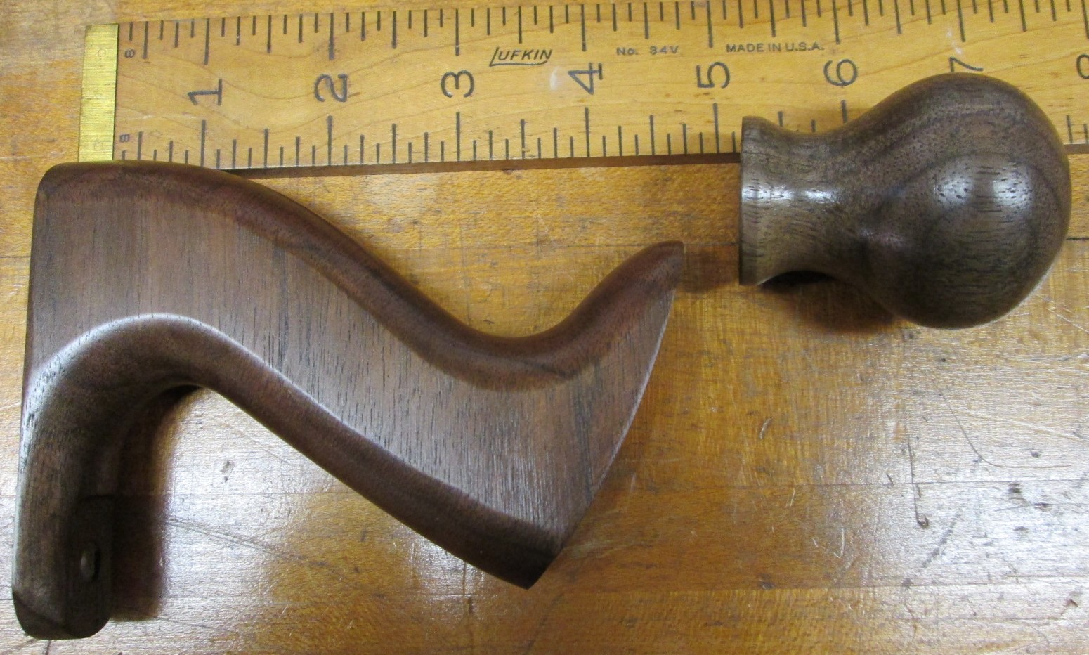 Stanley Plane Handle/Tote & Short Knob No. 5 to 8 Walnut Finished Replacement