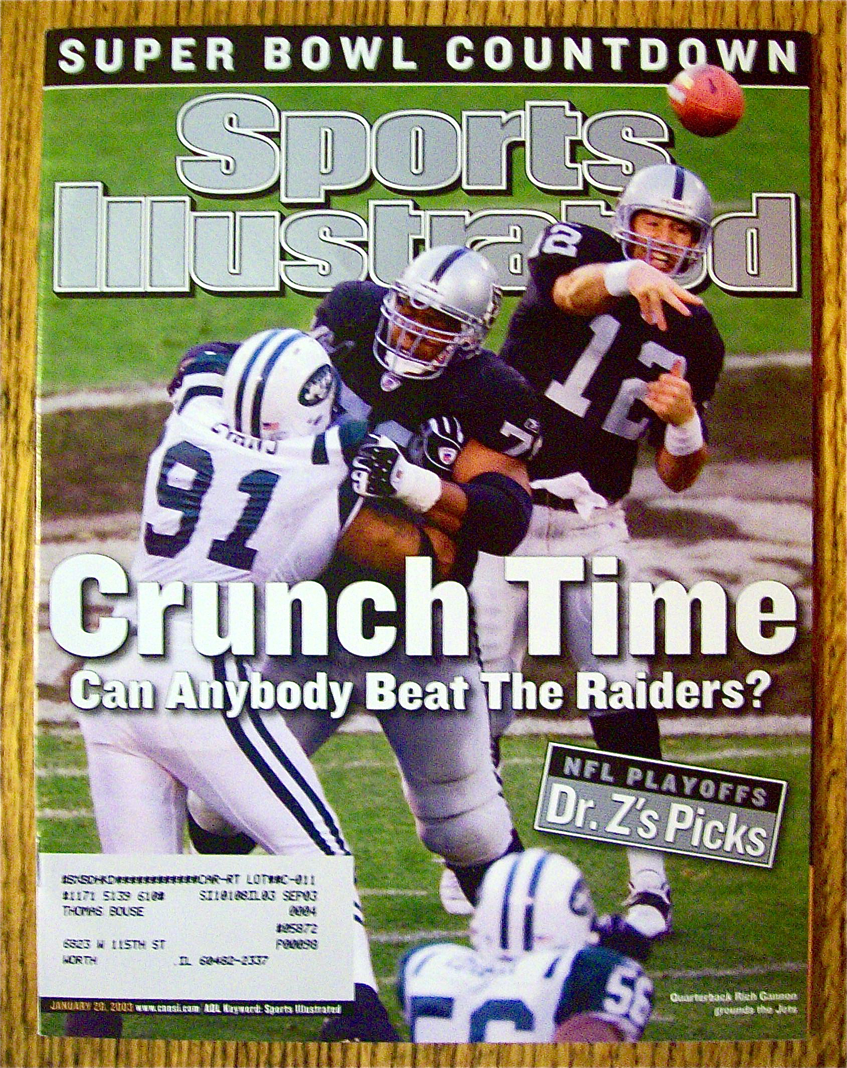 Sport Illustrated Magazine January 20, 2003 Crunch Time