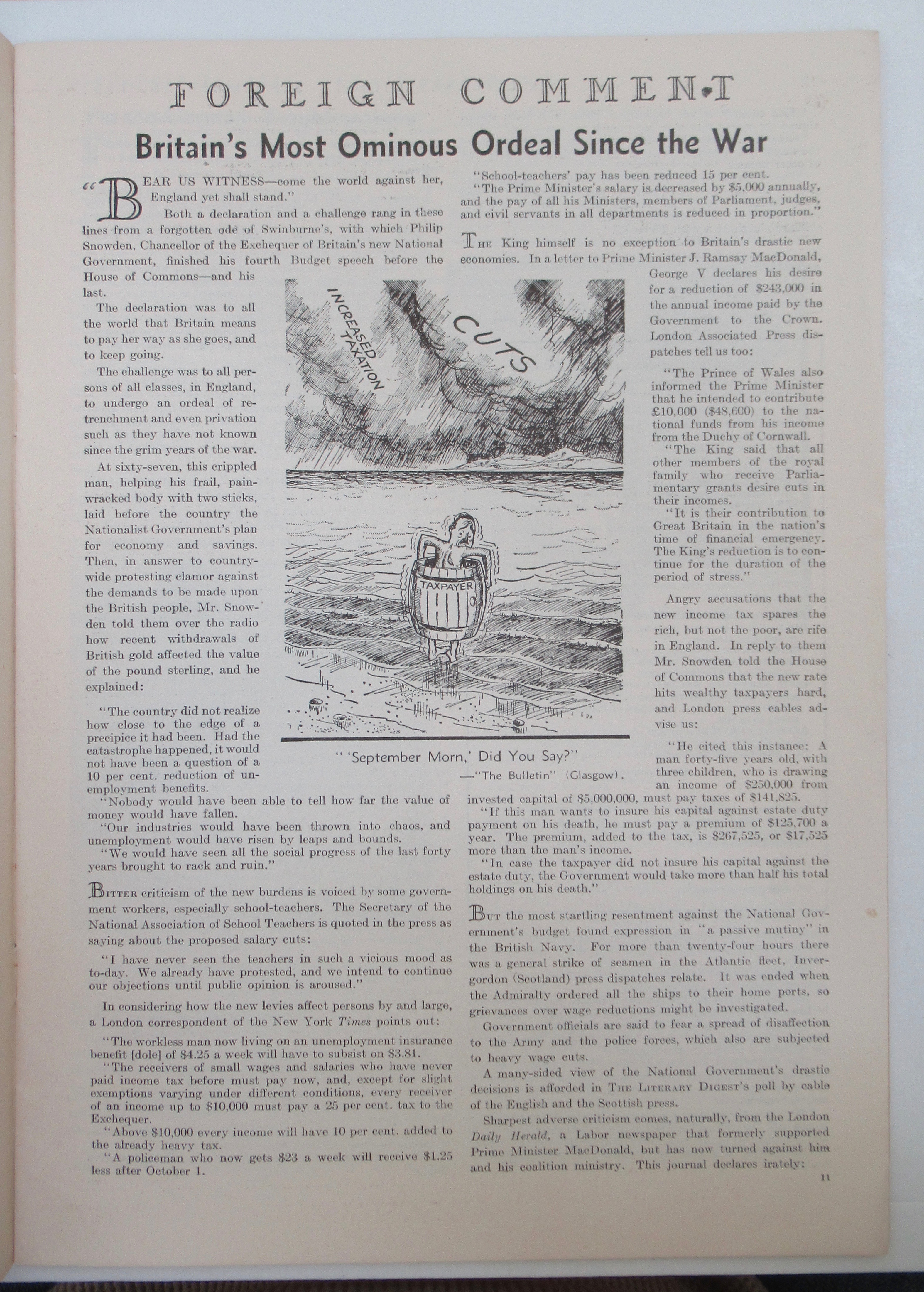 Literary Digest Magazine September 26, 1931