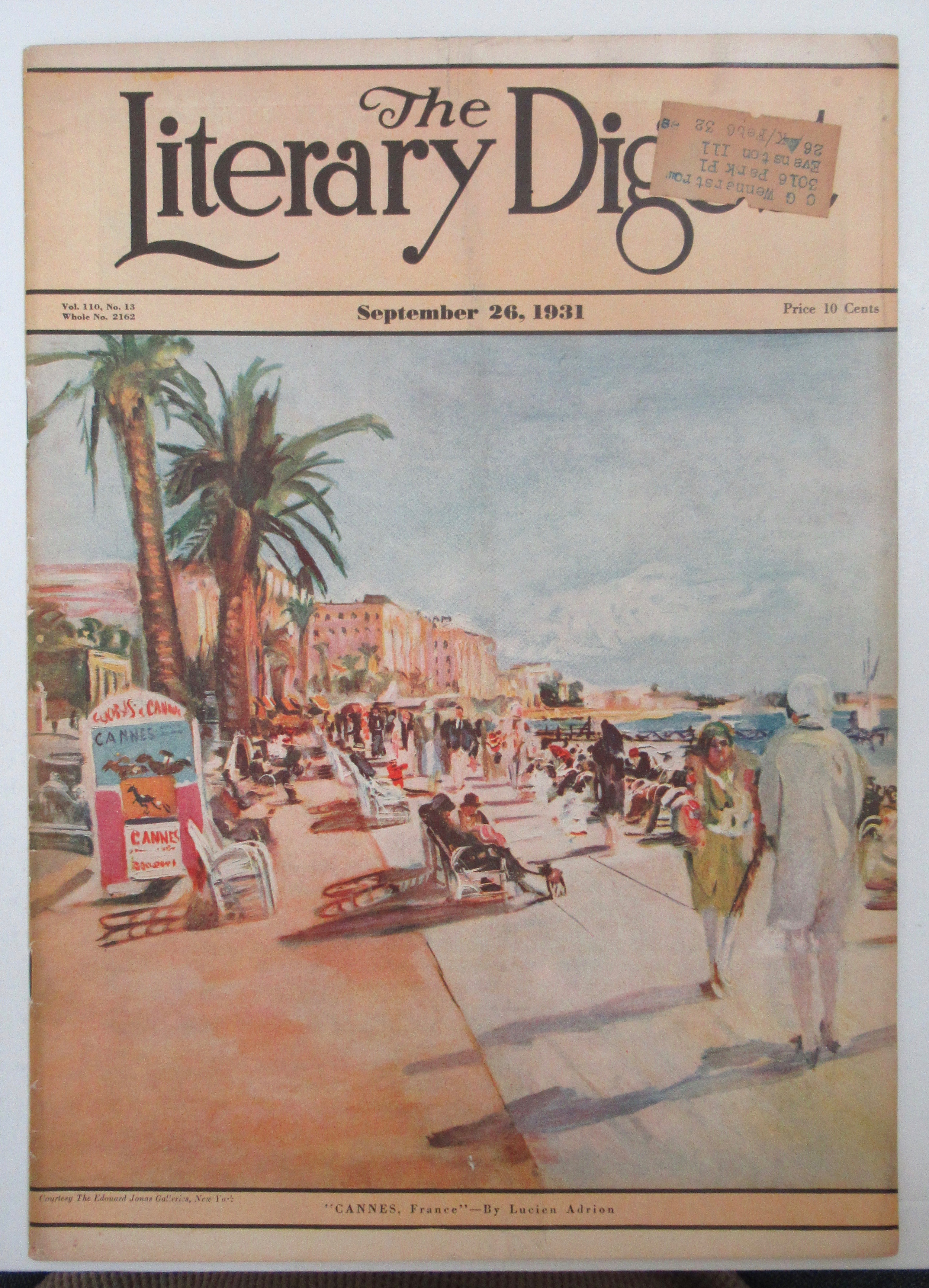 Literary Digest Magazine September 26, 1931