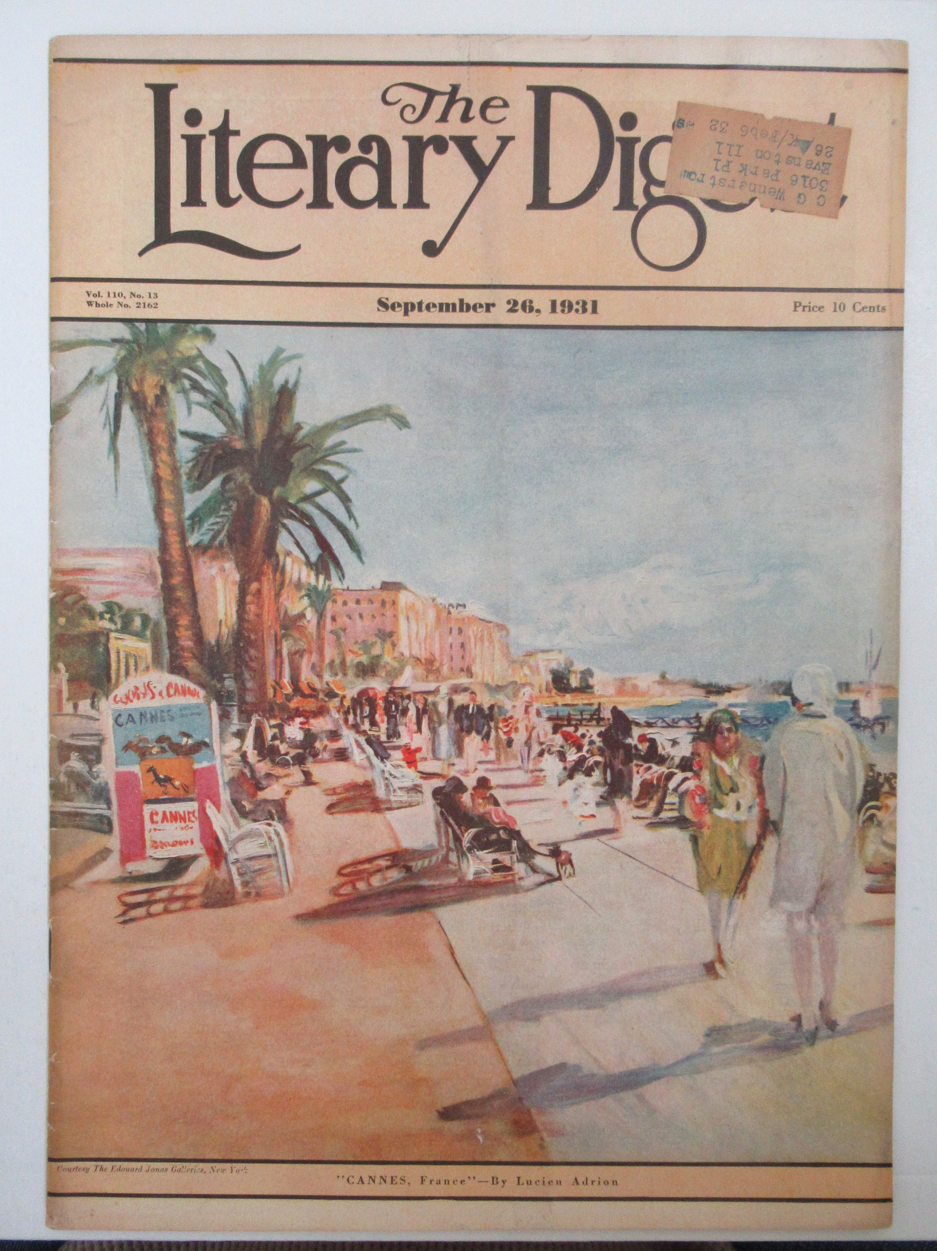 Literary Digest Magazine September 26, 1931