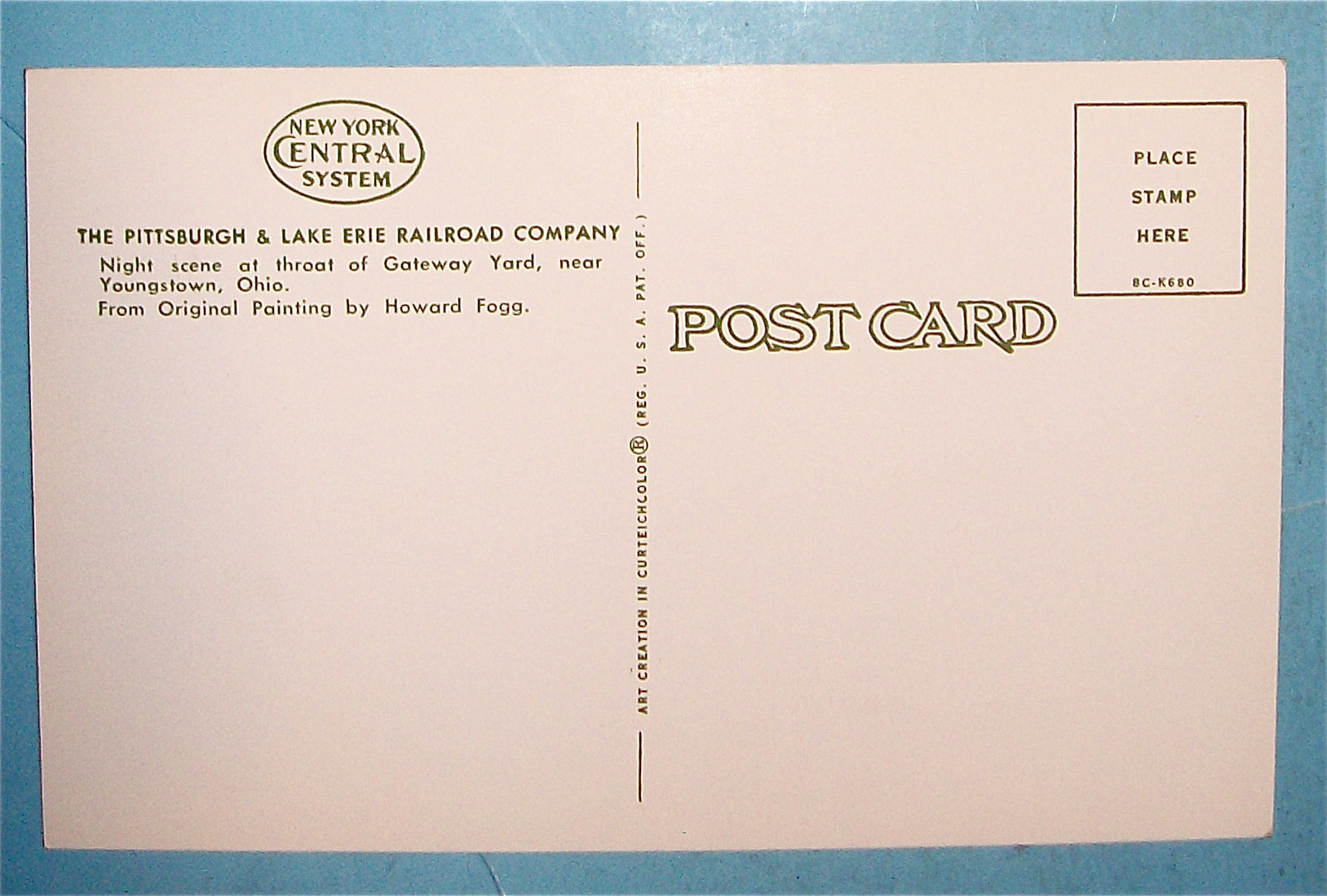 Throat Of Gateway Yard Postcard (Night Scene)