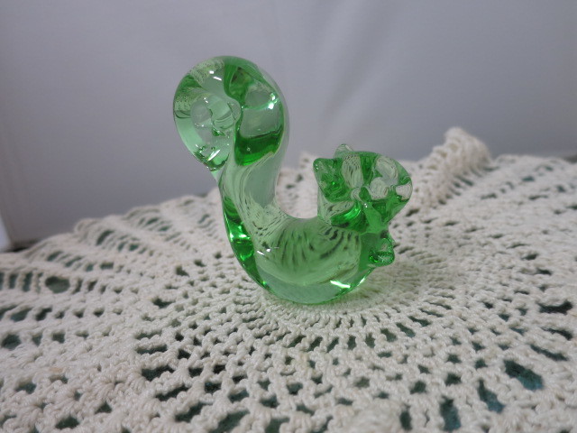 Vintage Art Glass Squirrel Paperweight