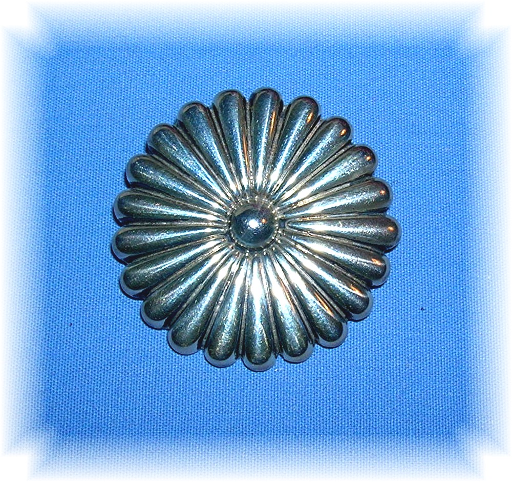 Mexican Sterling Silver Flower Brooch Pendant
