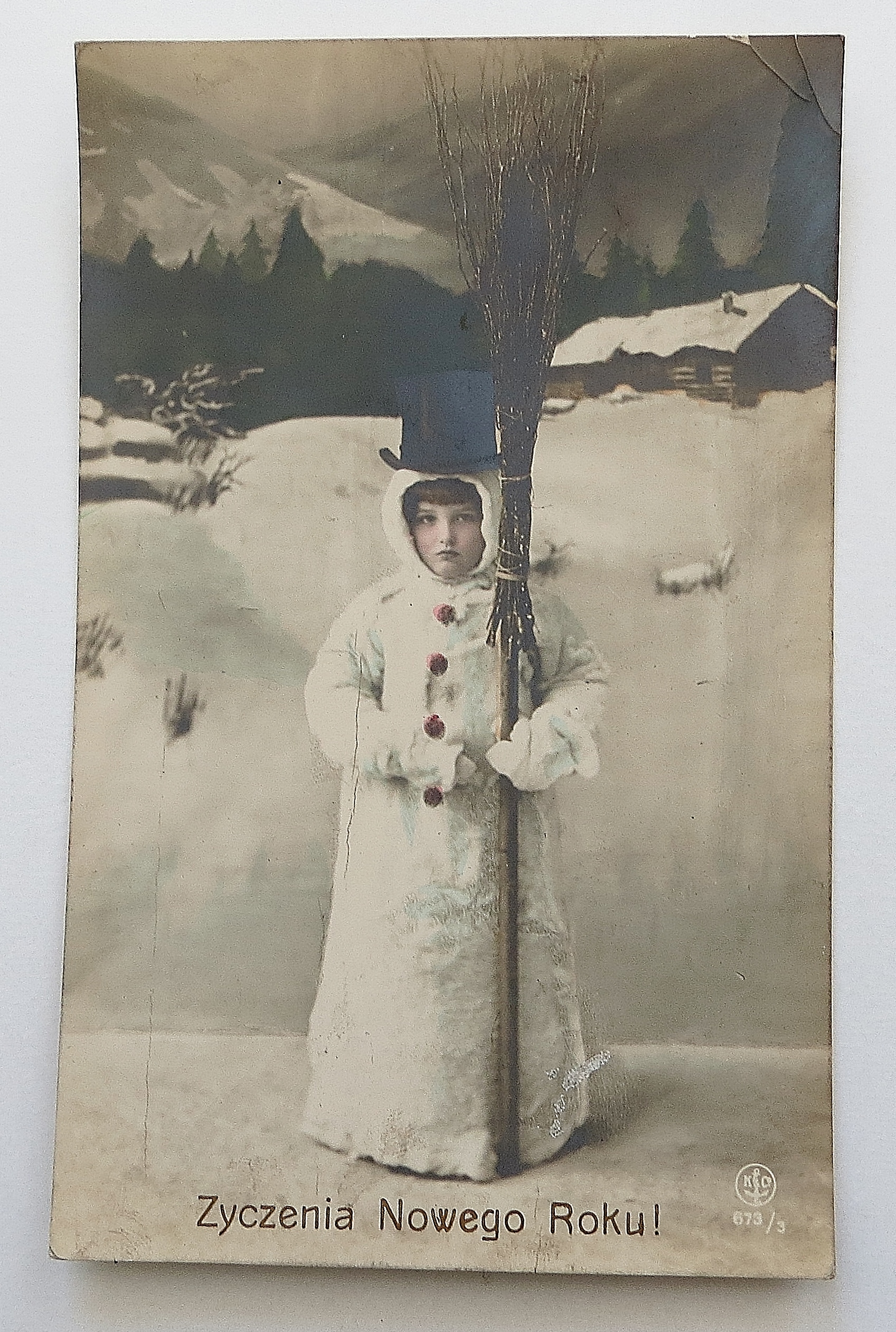Child Dressed As A Snowman