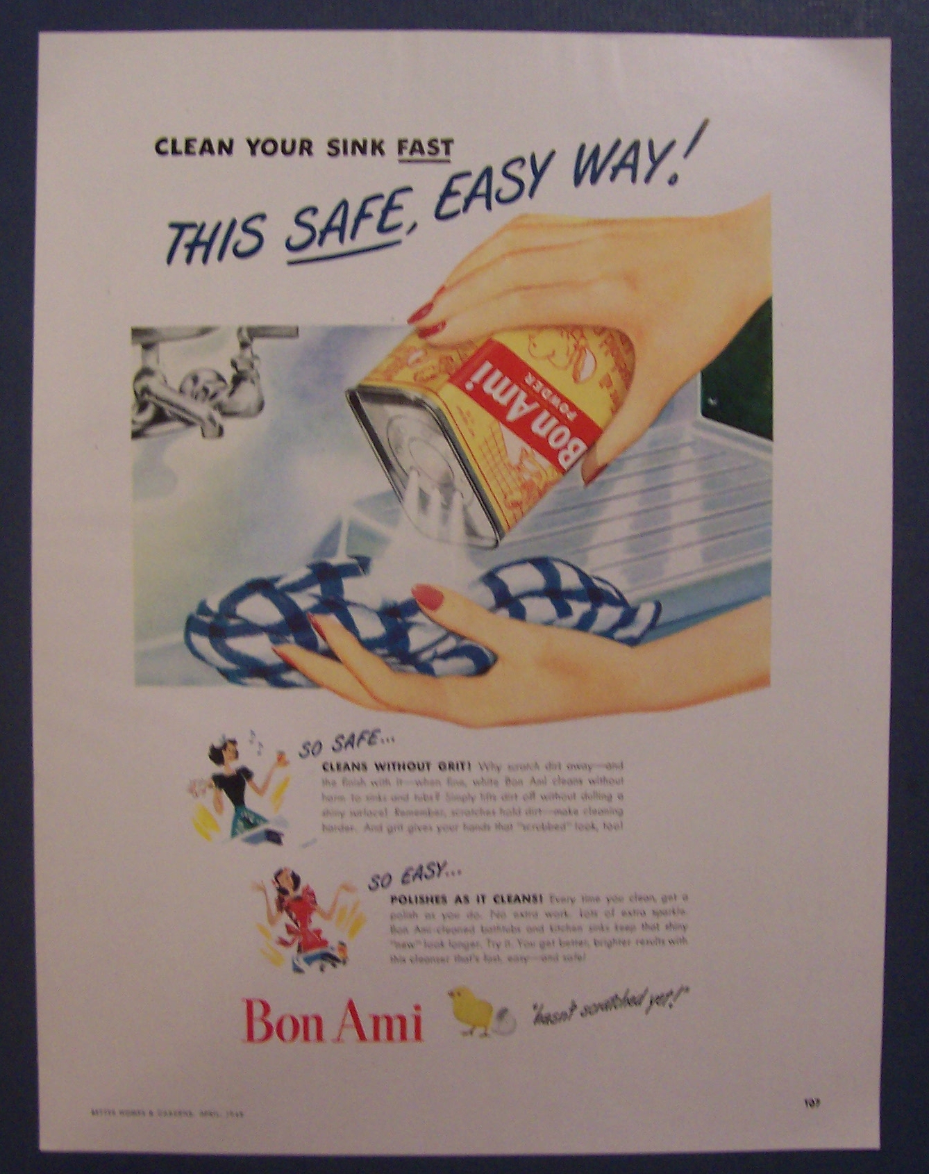 1948  Bon  Ami  Powder  Cleanser