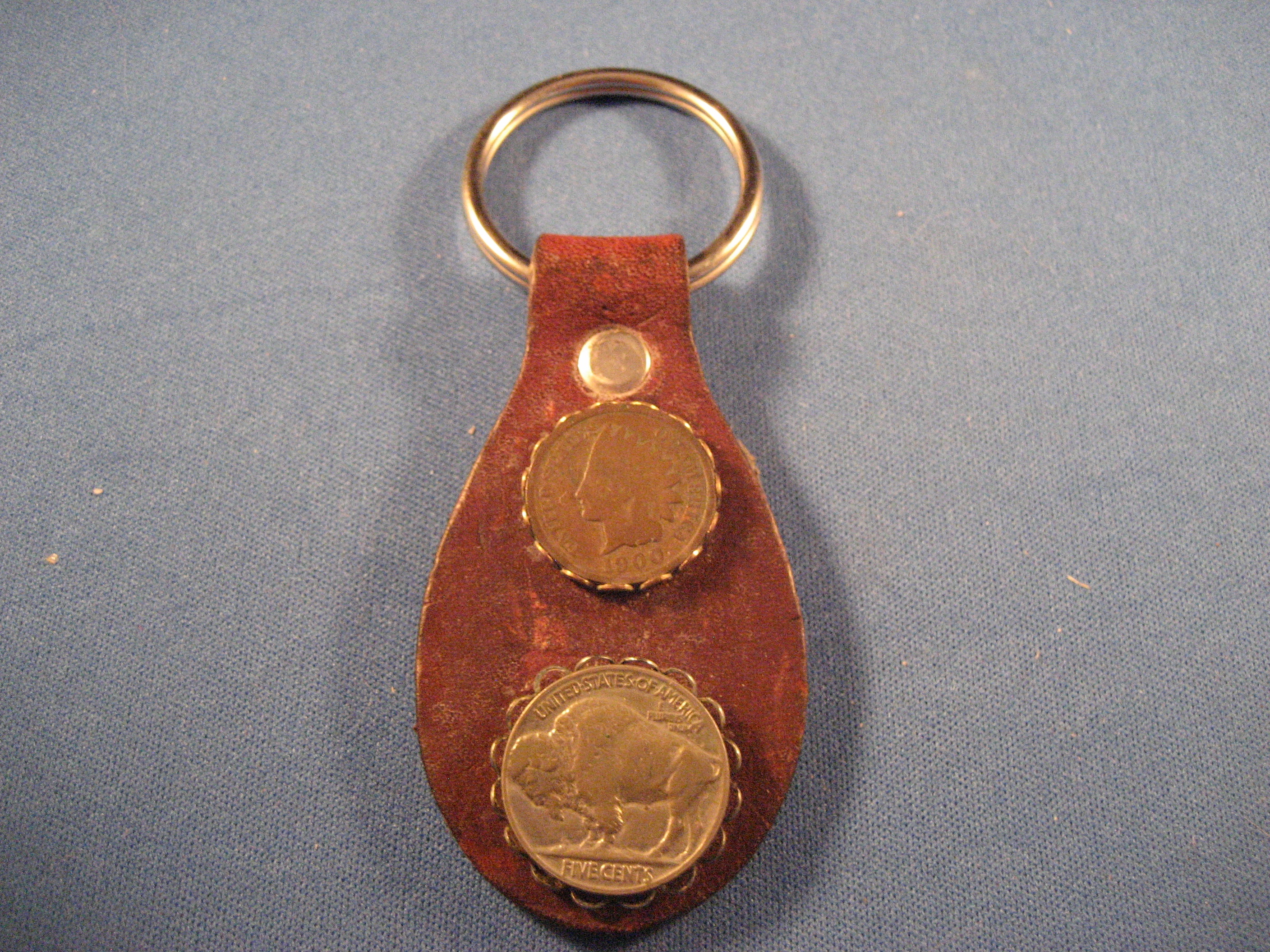 Coin Leather Key Chain