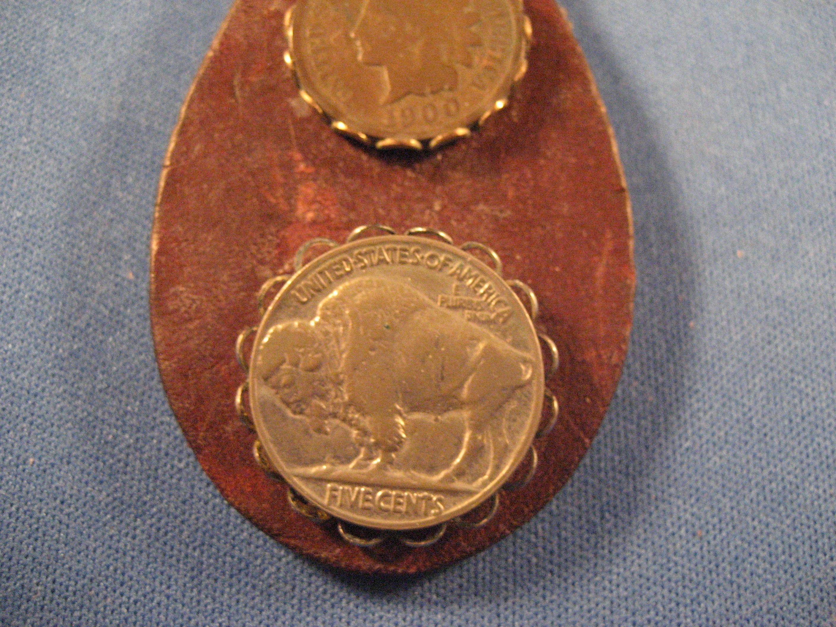 Coin Leather Key Chain