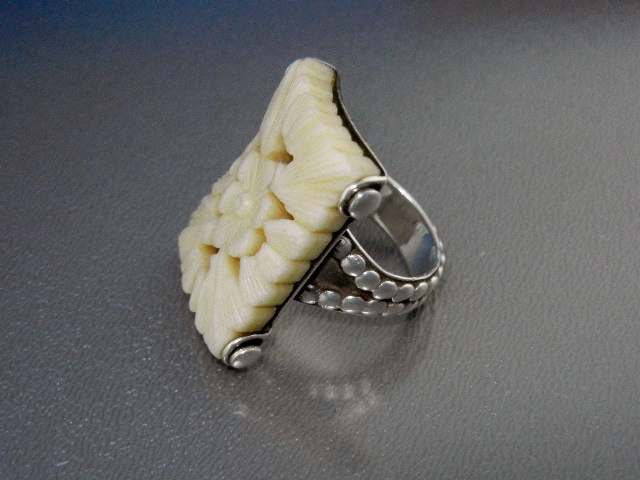 Bone Silver Ring