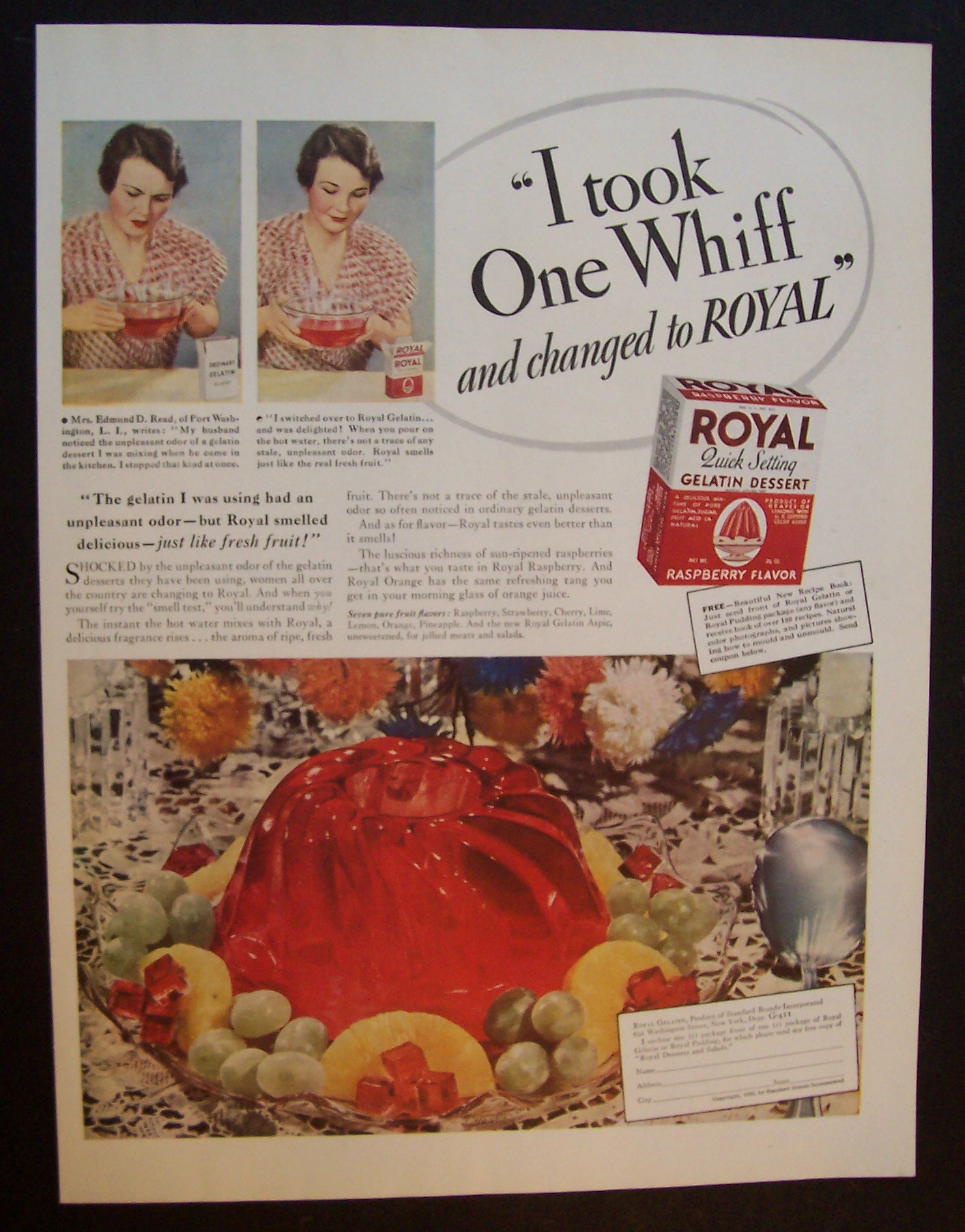 1935 Royal Gelatin Dessert