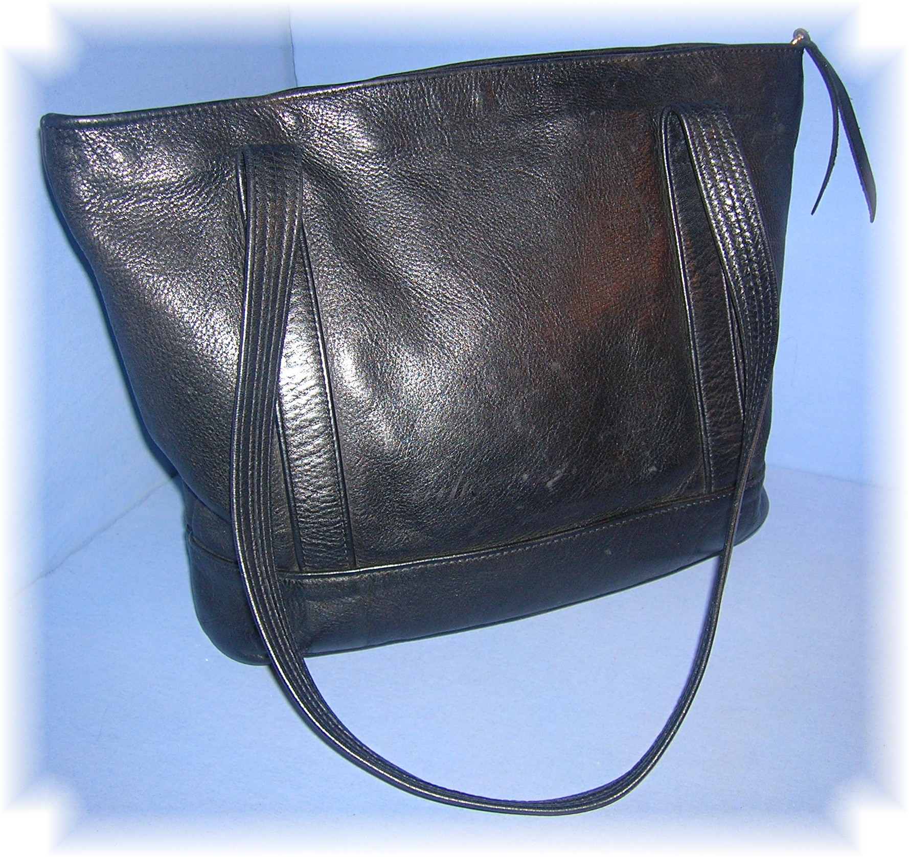 Black Leather Tote Bag Jean Olson Colorado