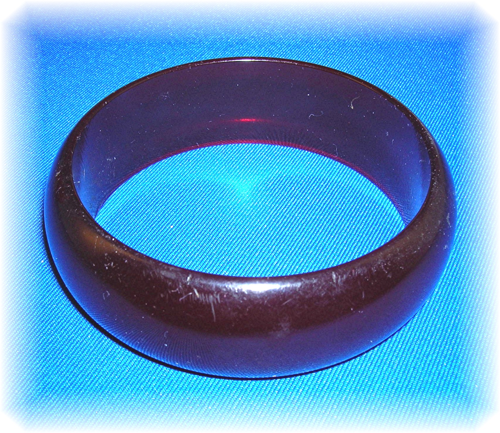Bakelite Dark Cherry Red Bangle Bracelet