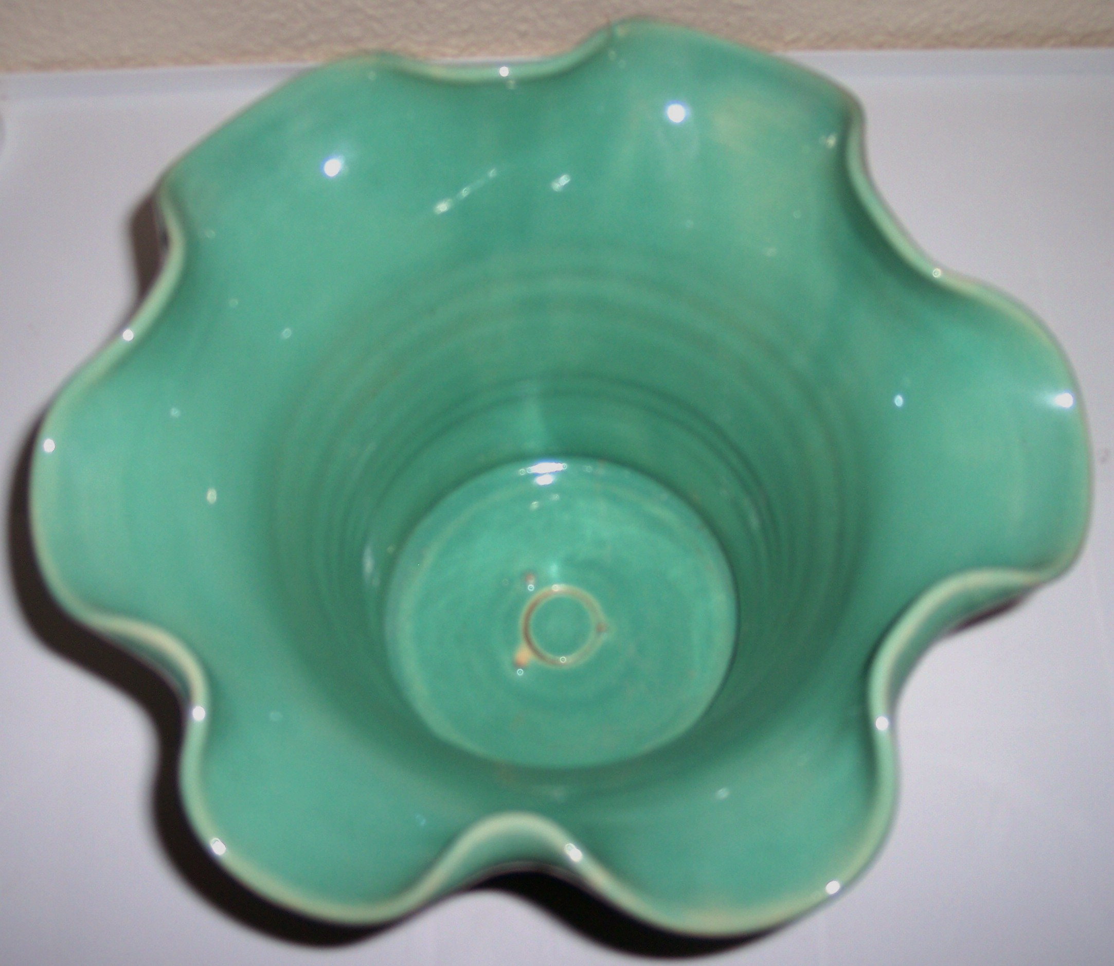 Bauer Pottery Matt Carlton Very Rare White Flared Vase!