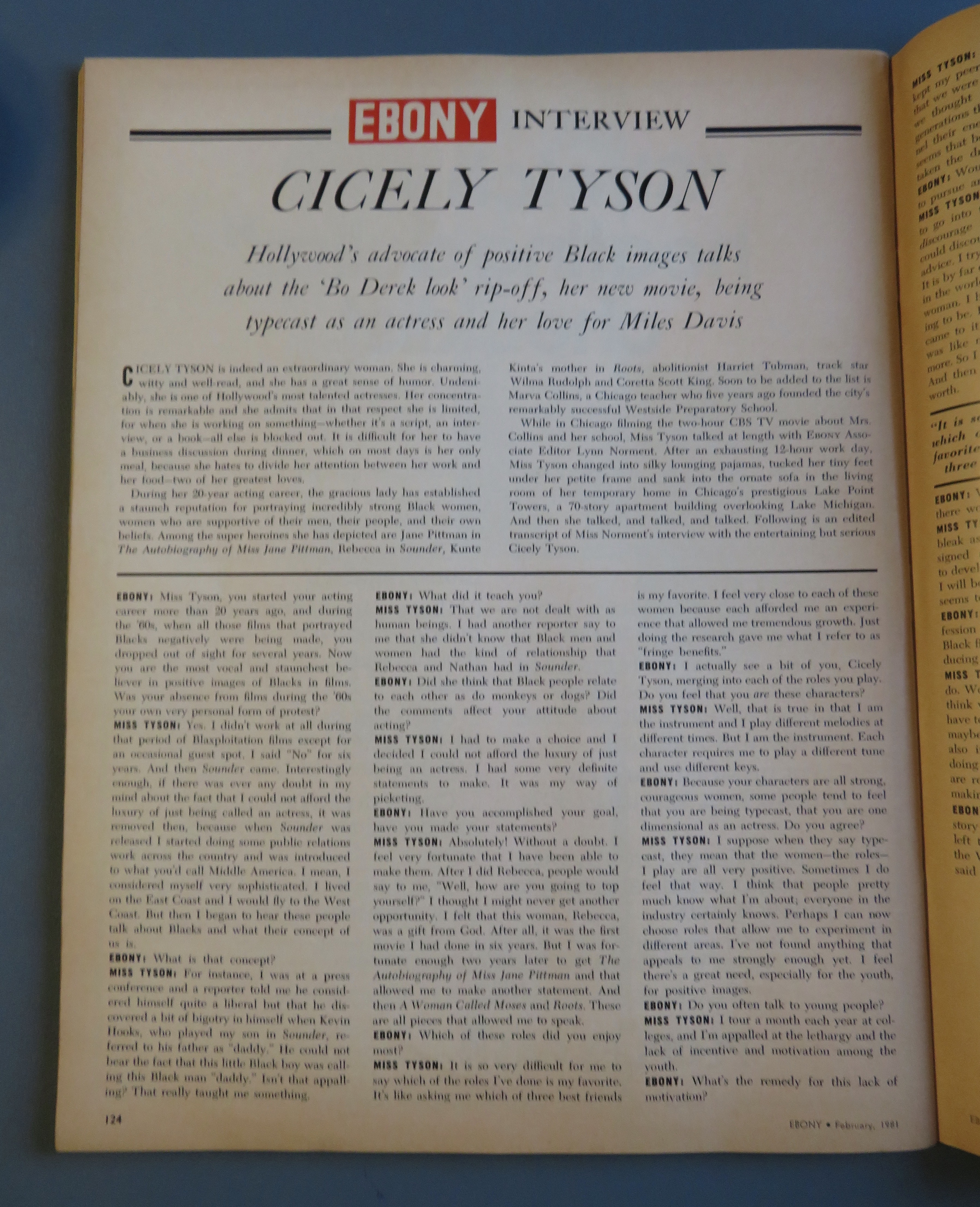Ebony Magazine-February 1981-Cicely Tyson