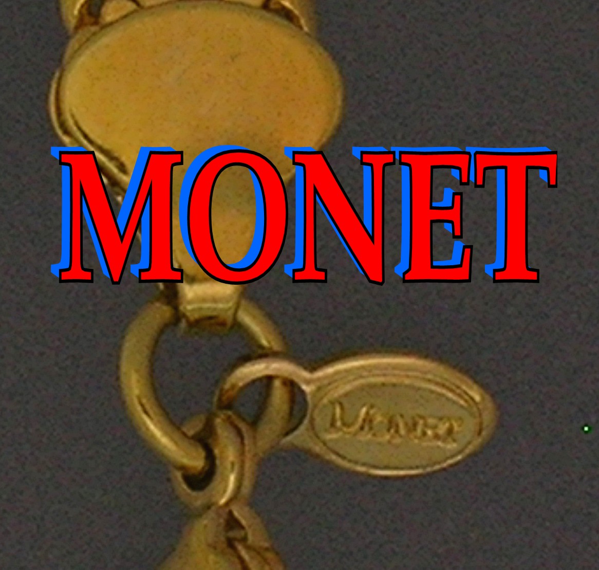 MONET Goldtone Necklace Brazcelet Clip Earrings...