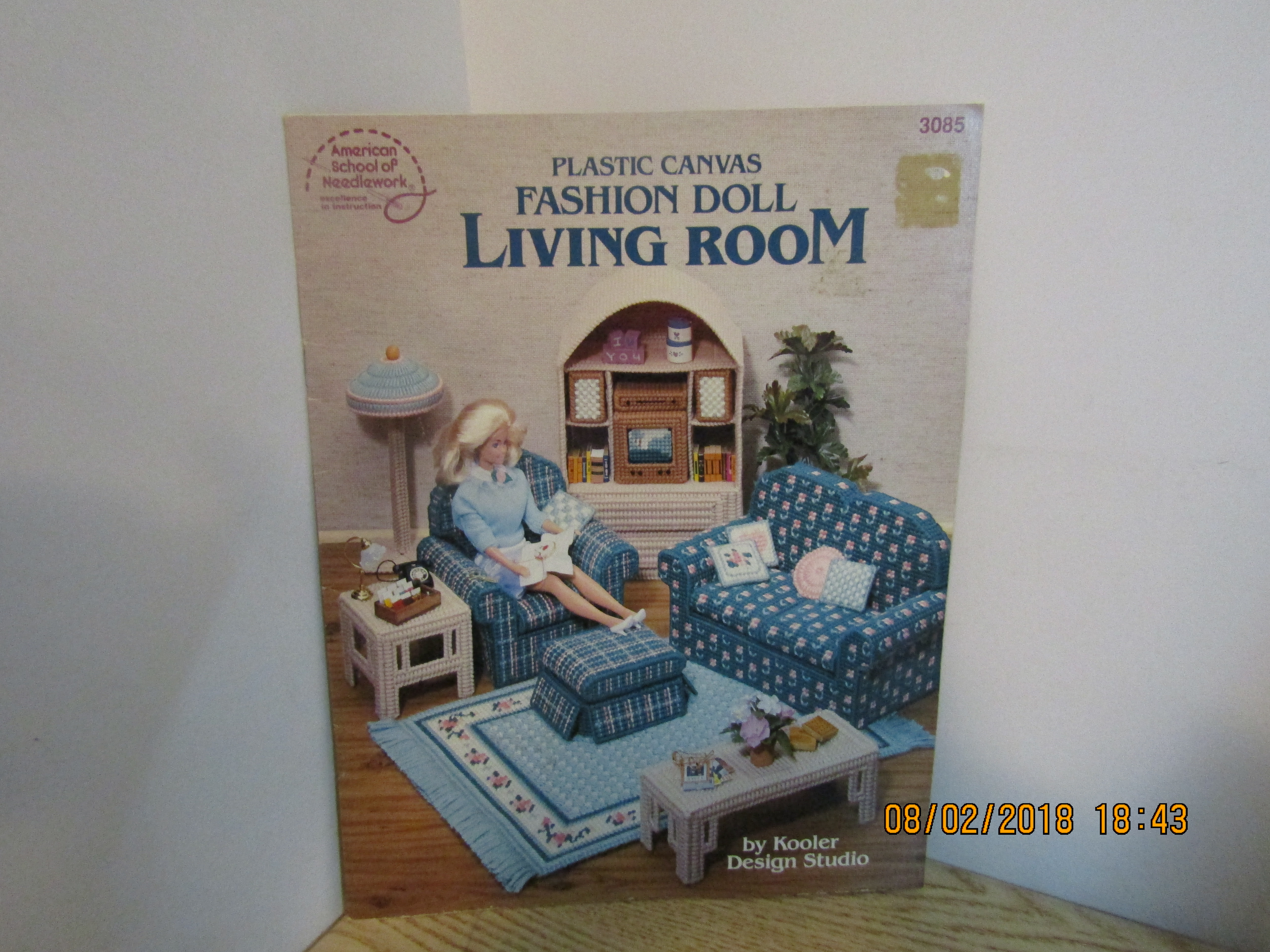 ASN Plastic Canvas Fashion Doll Living Room # 3085