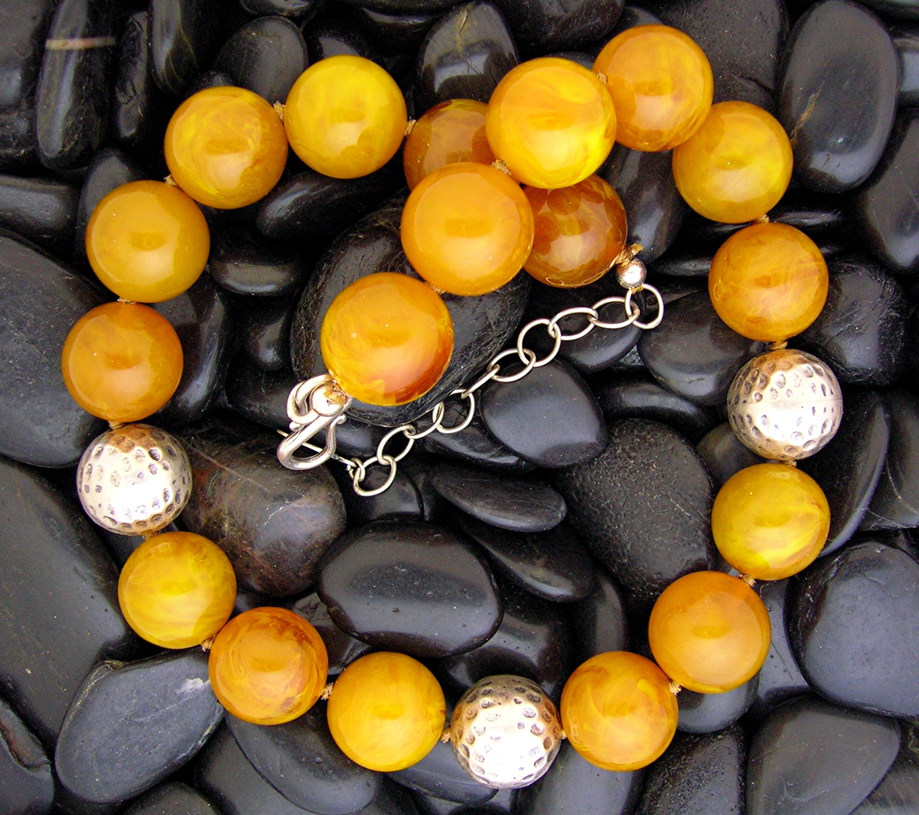 EX EX Butterscotch Amber Sterling Silver Claudia Agudel