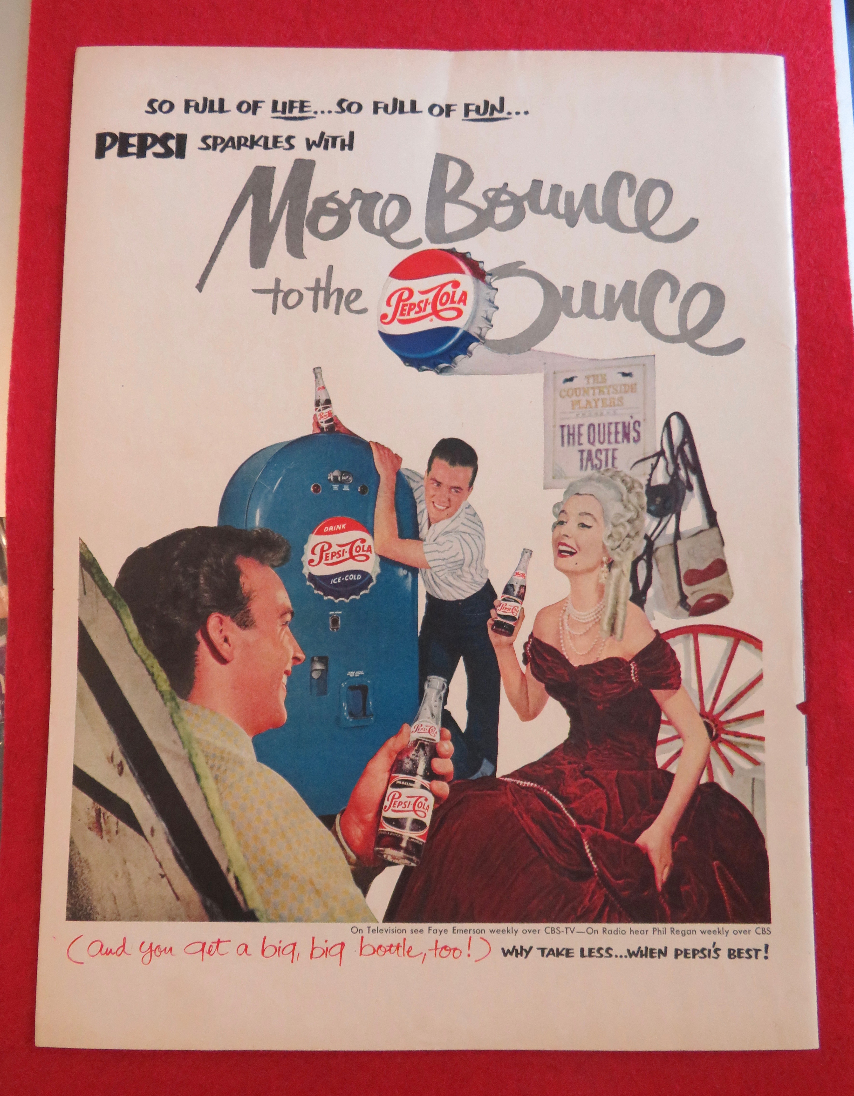 1951 Pepsi (Pepsi Cola) with Woman Dressed As Queen