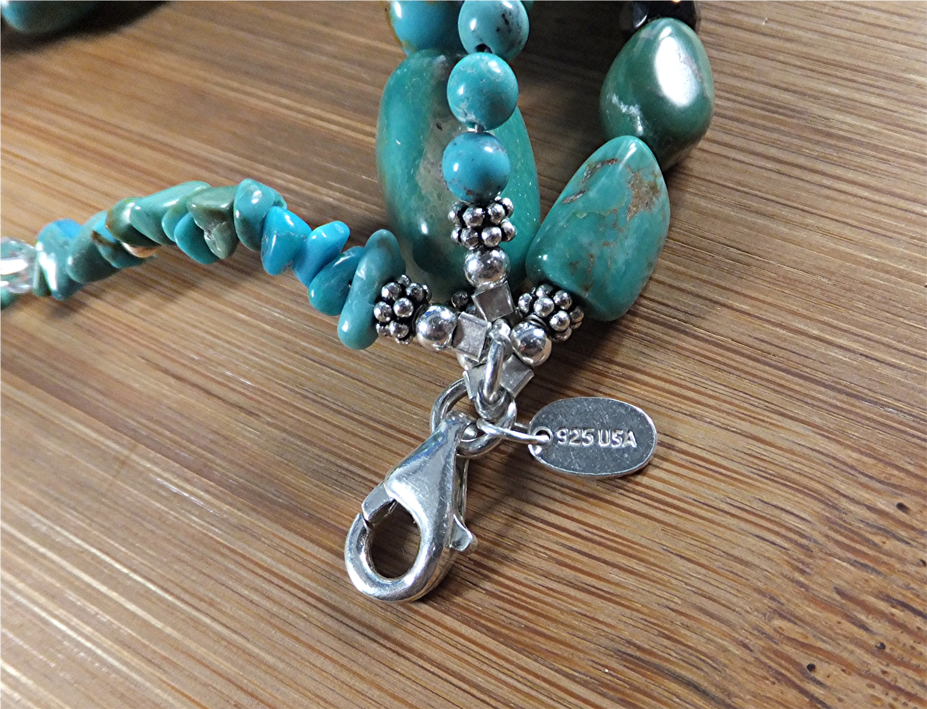 Silpada Turquoise Crystal Sterling Silver Necklace