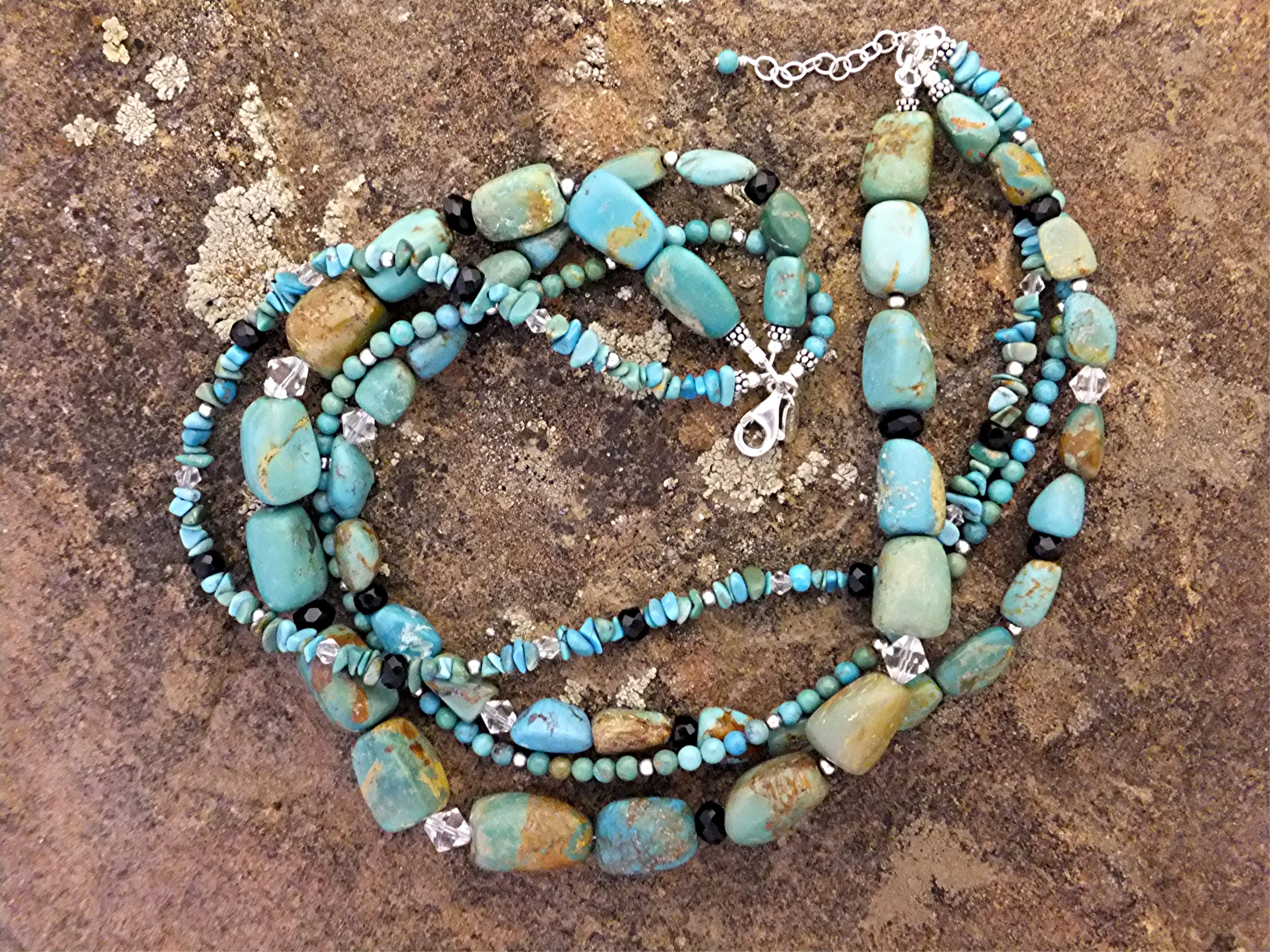 Silpada Turquoise Crystal Sterling Silver Necklace