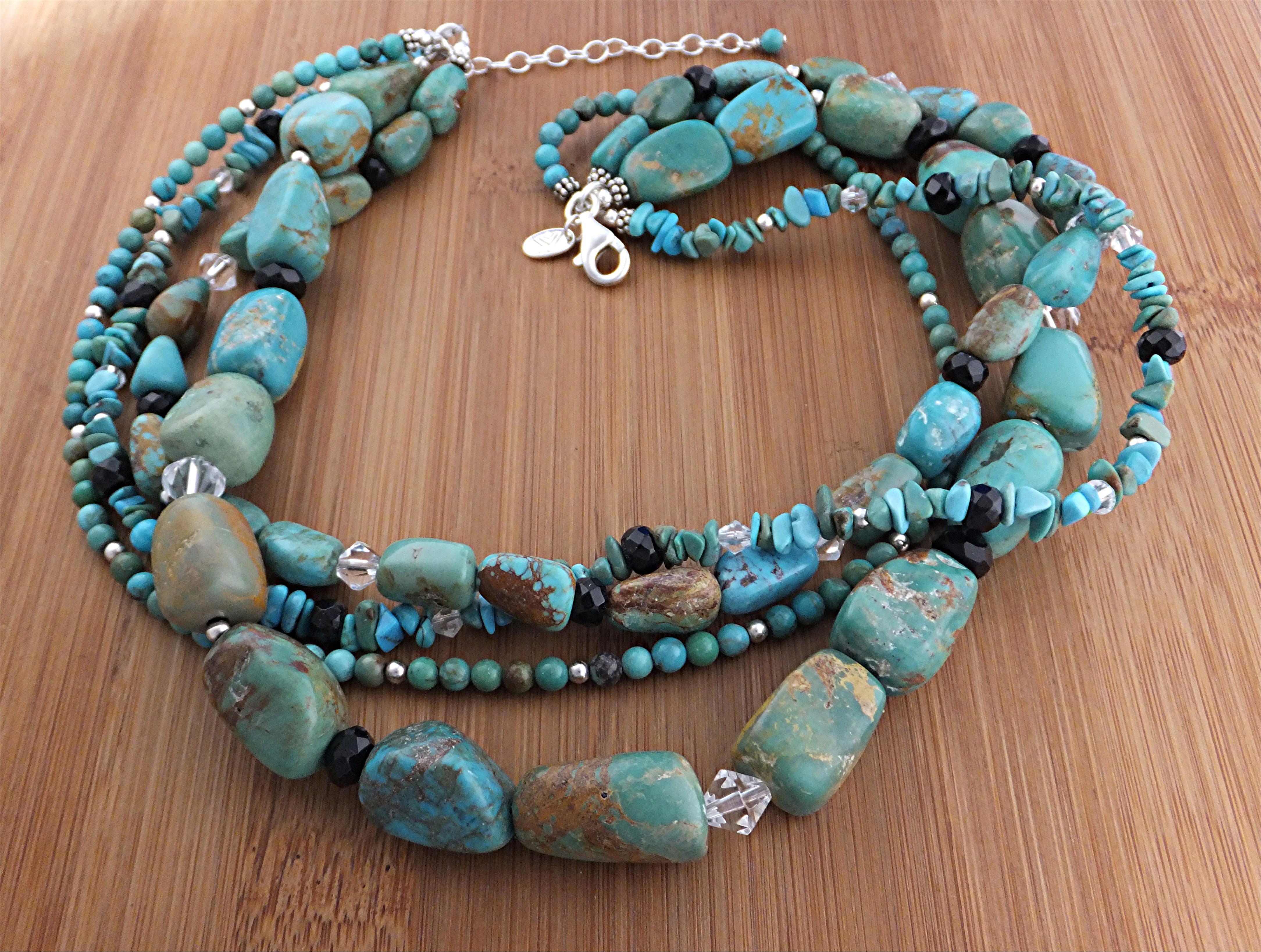 Silpada Turquoise Crystal Sterling Silver Necklace