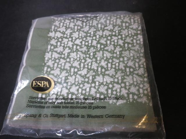 Christmas Soft Tissue Napkins by Spang and Co. Western Germany
