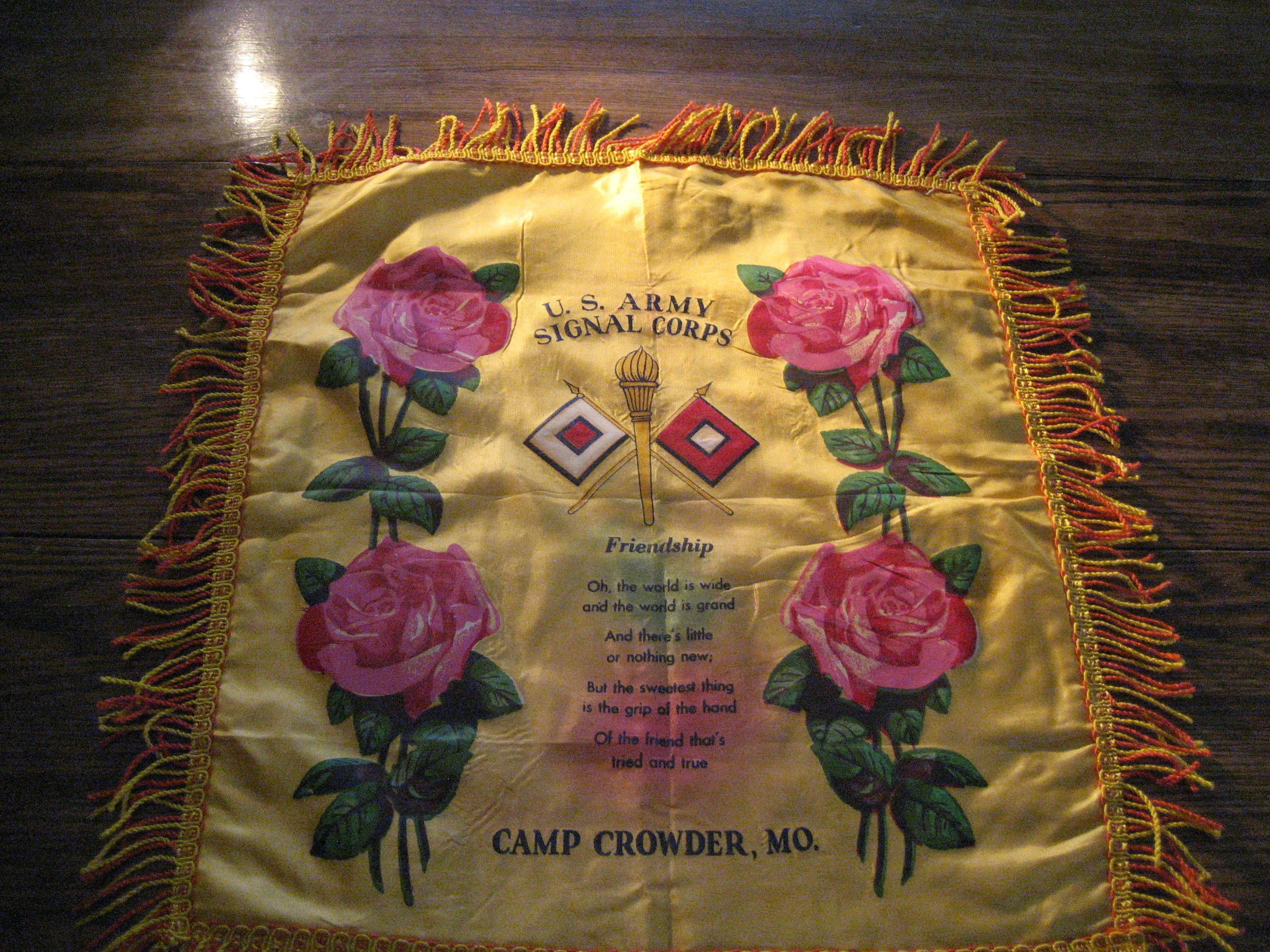 Army Signal Corps Pillow Cover